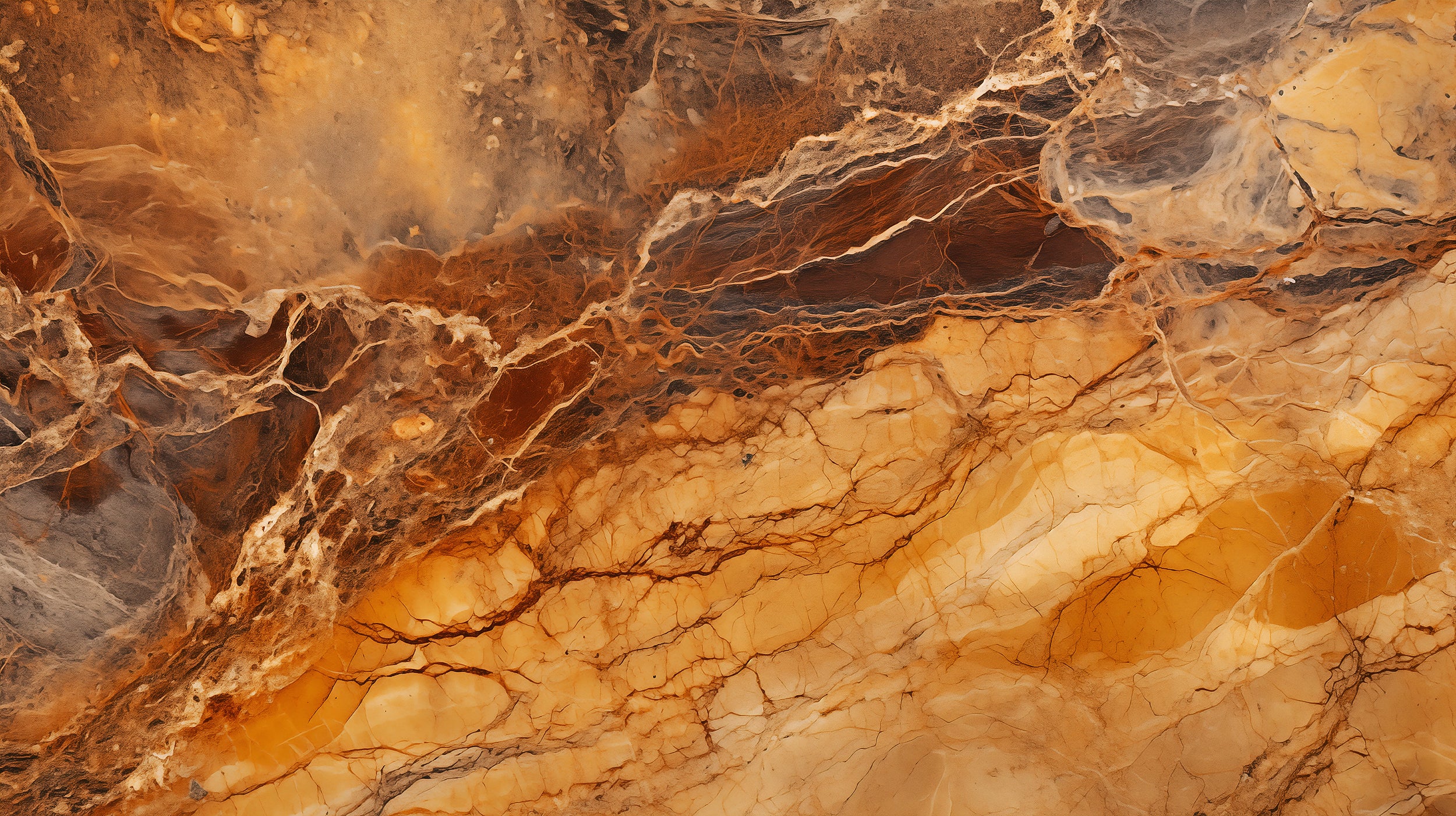 Luxurious Brown and Gold Marble Mural