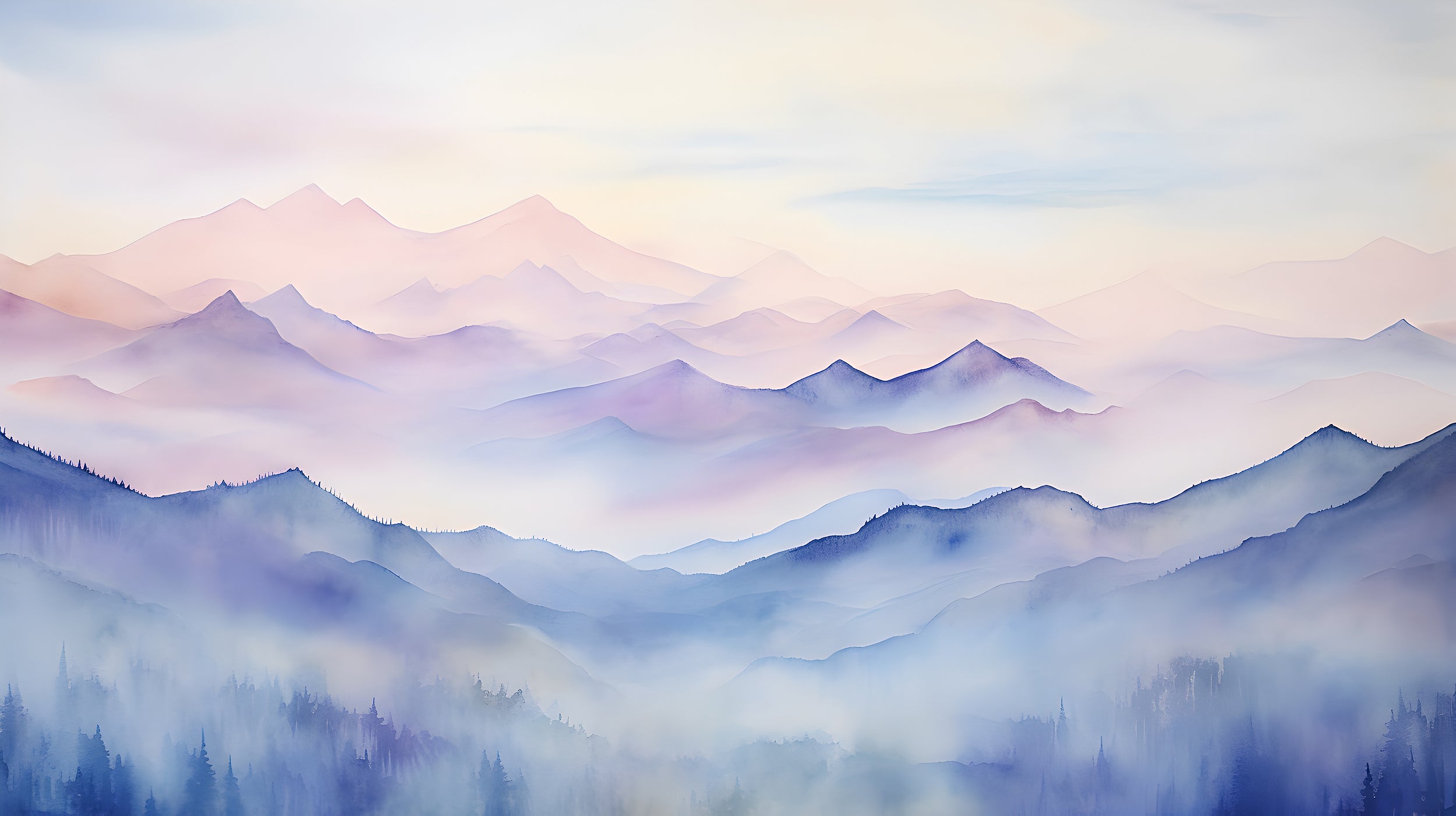 Soothing Mountain Wall Decor for Nursery