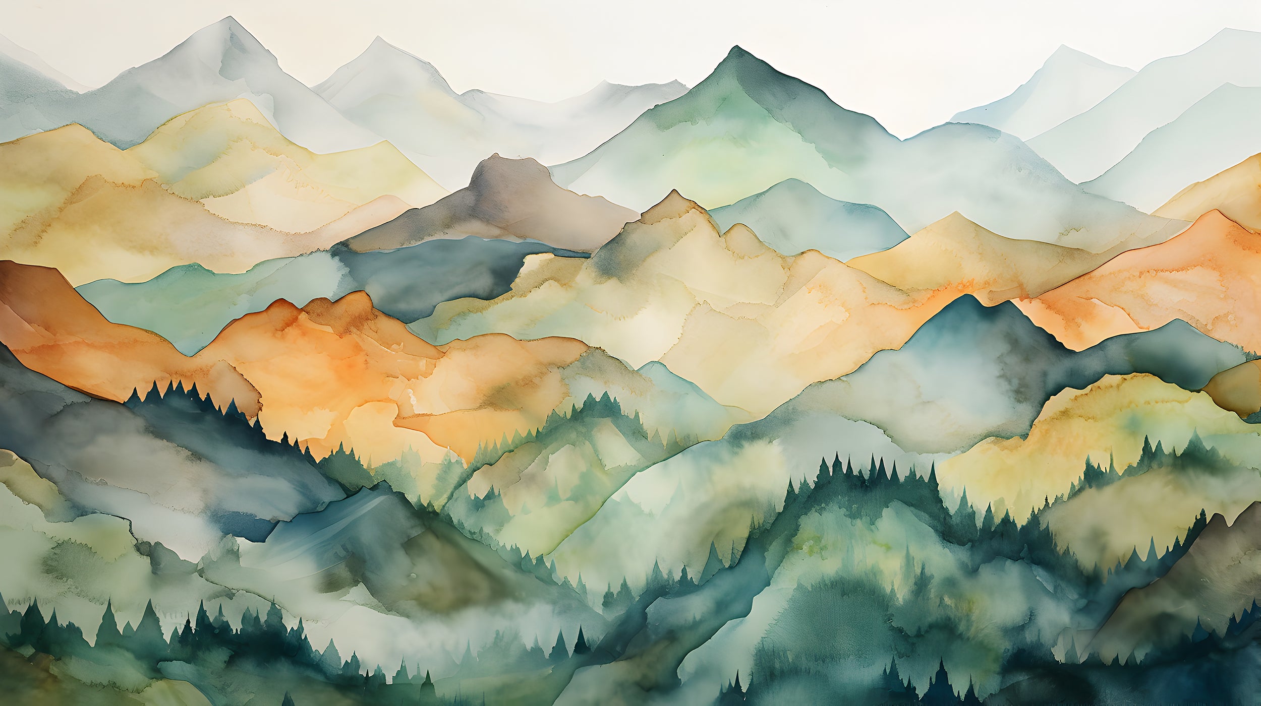 Nursery Mountains Peel and Stick Wall Decal