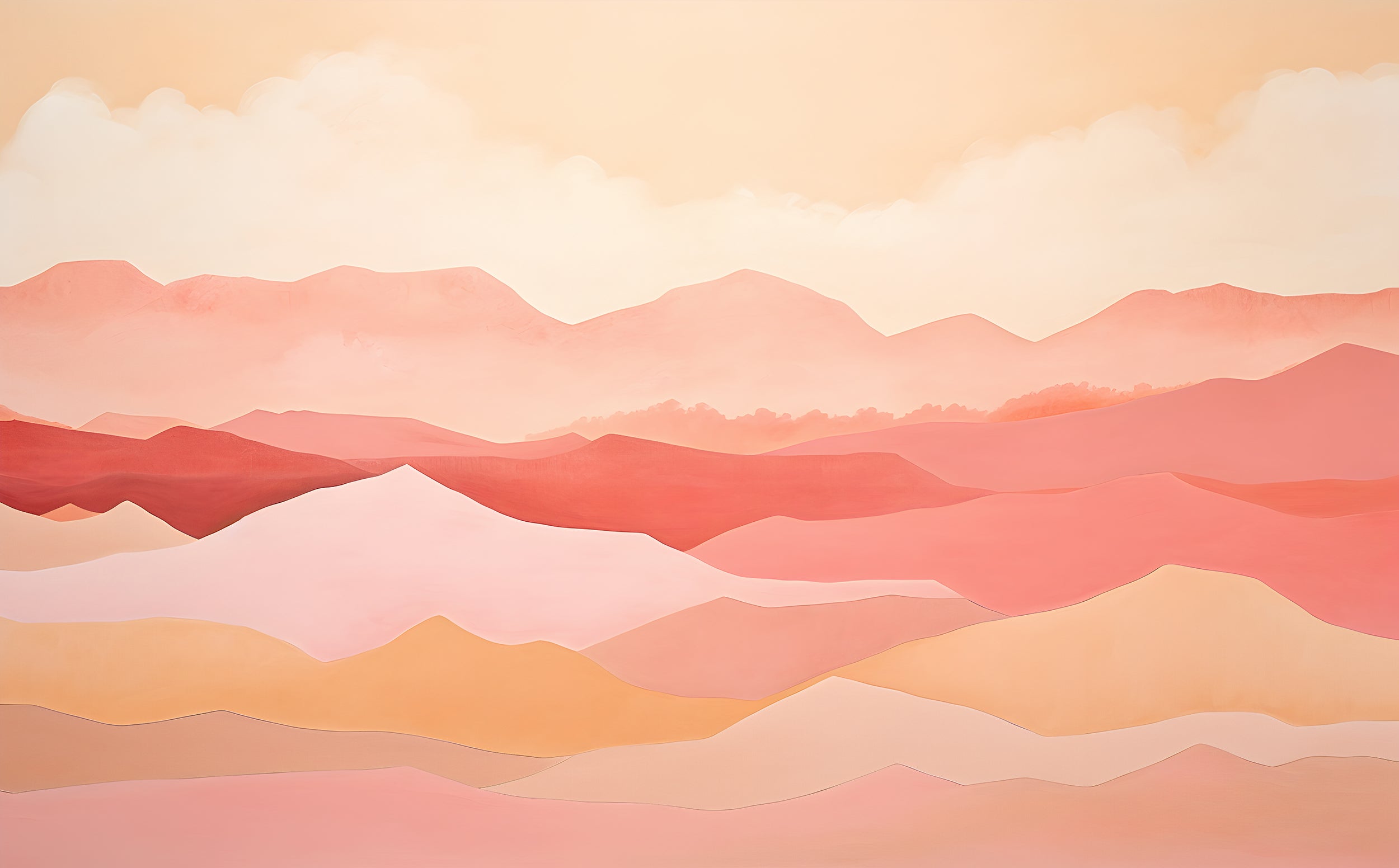 Pink Tones Watercolor Wall Decal