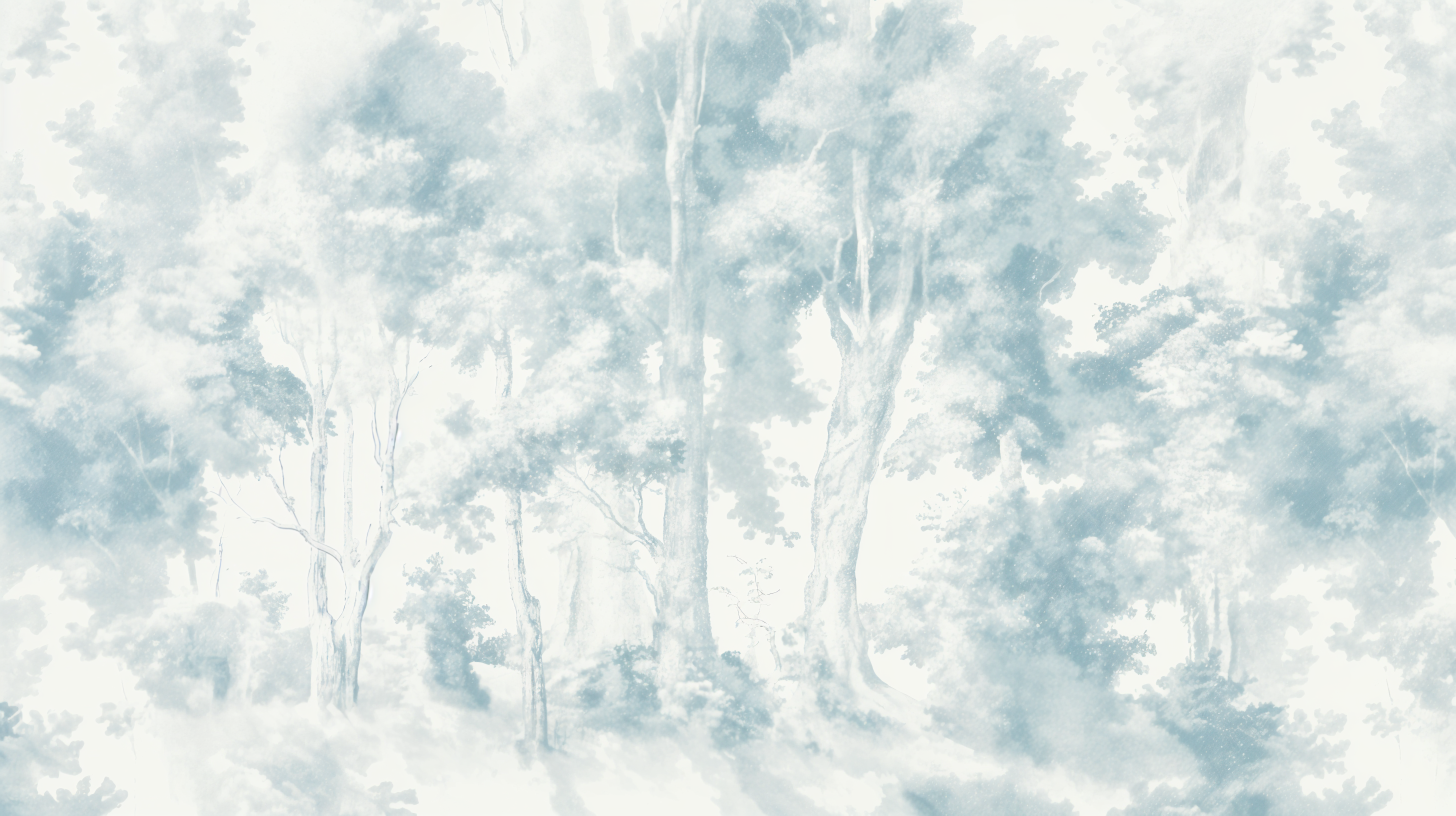 Peel and stick forest scene decor
Removable soft blue tree wallpaper