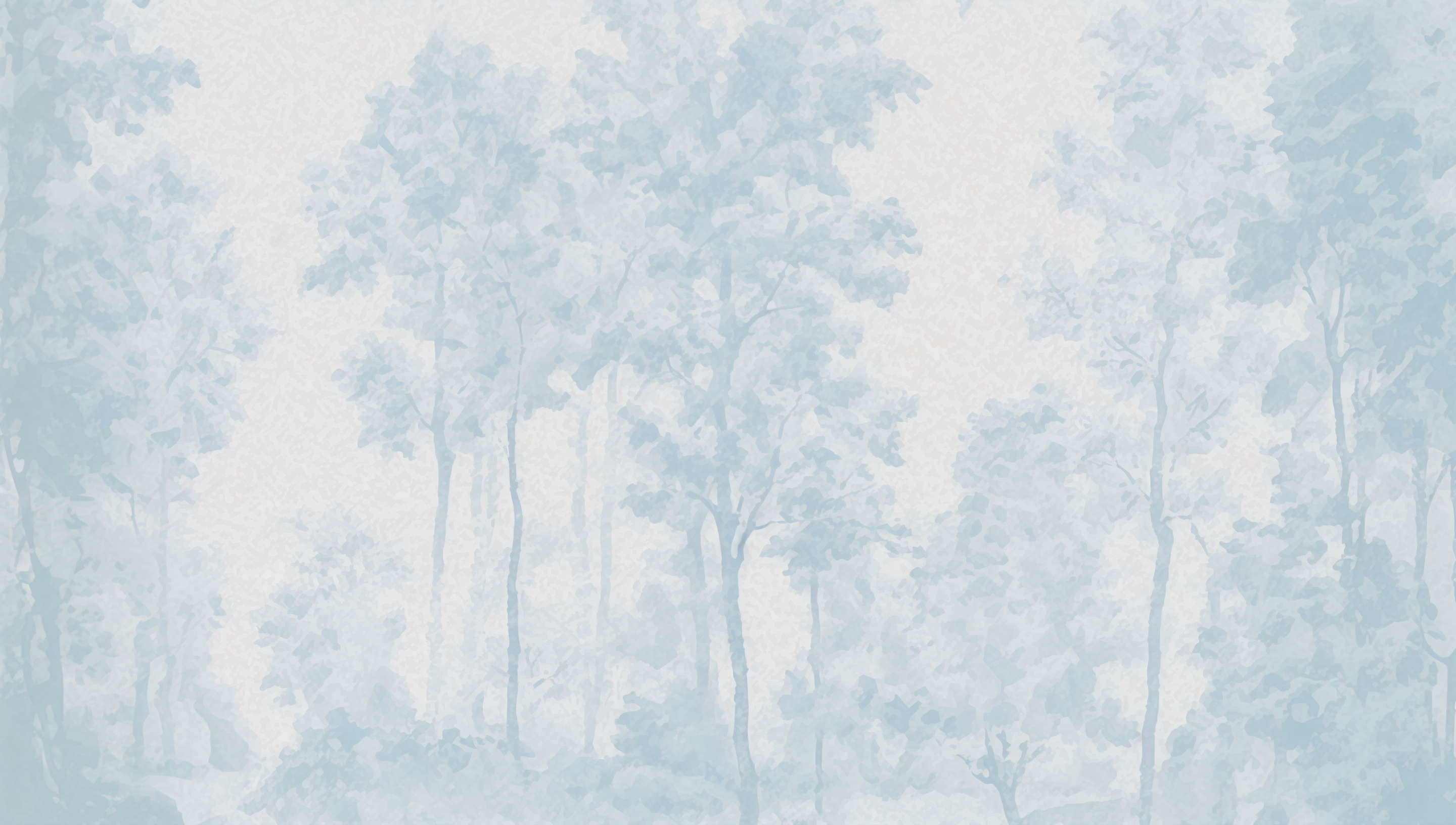 Soft blue monochrome trees design
Peel and stick light forest mural