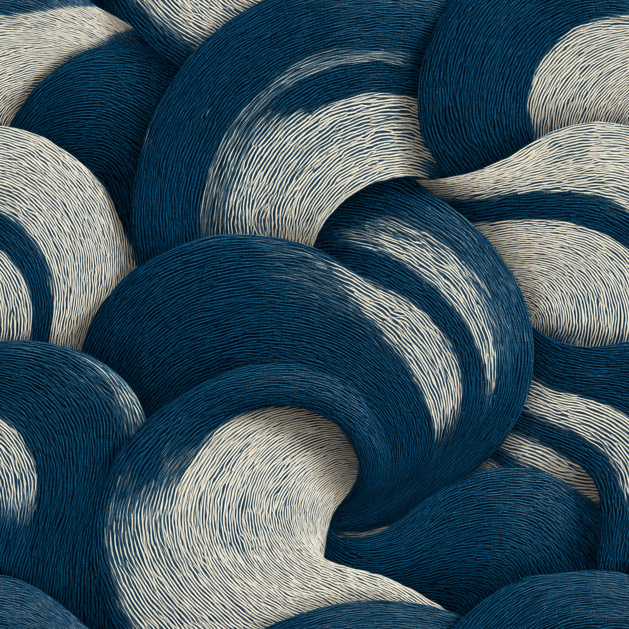 Hand drawn line abstract wallcovering
Modern wallpaper with oceanic wave forms