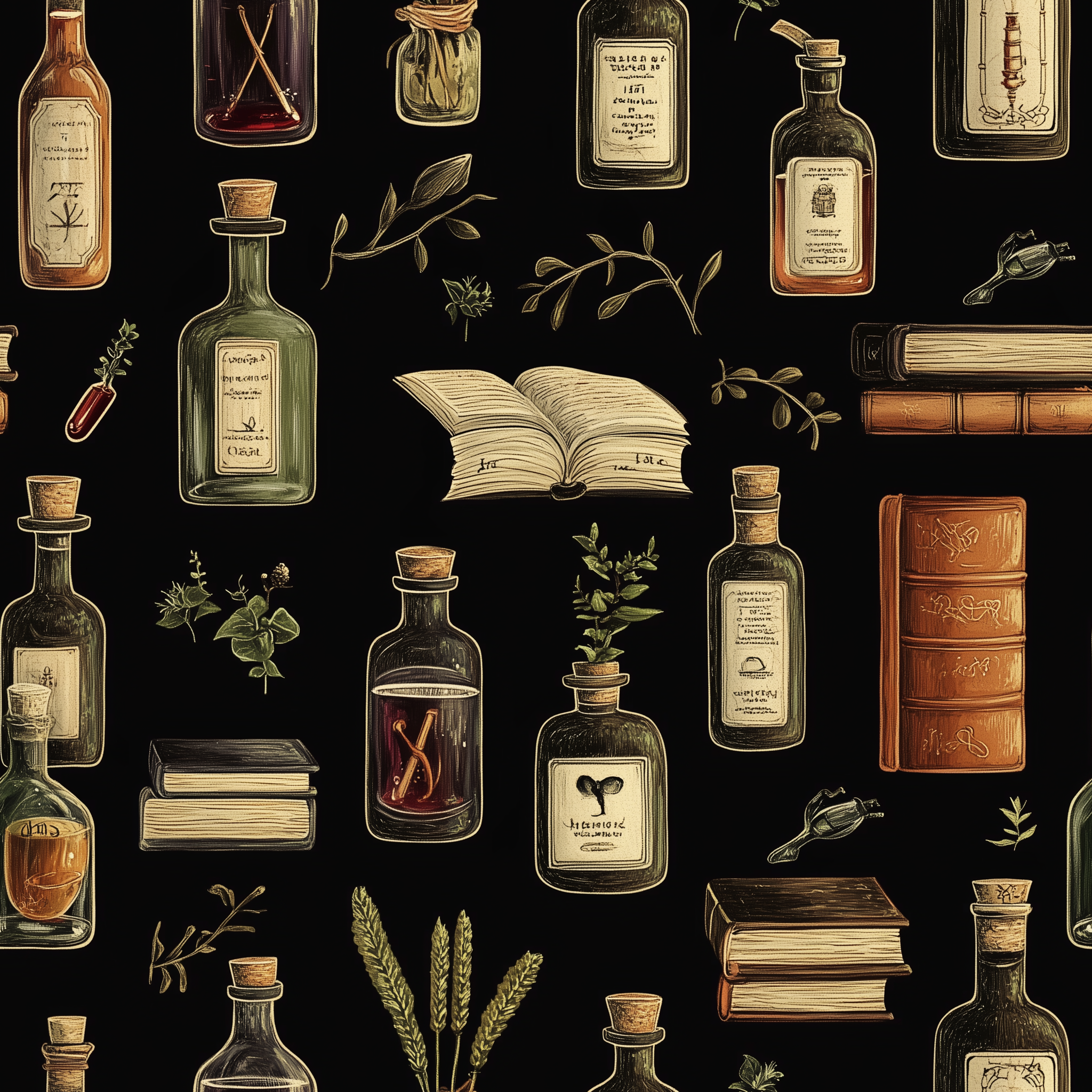 Alchemical symbols wallpaper for study rooms and libraries
Easy-to-remove black alchemy wallpaper for fantasy interiors