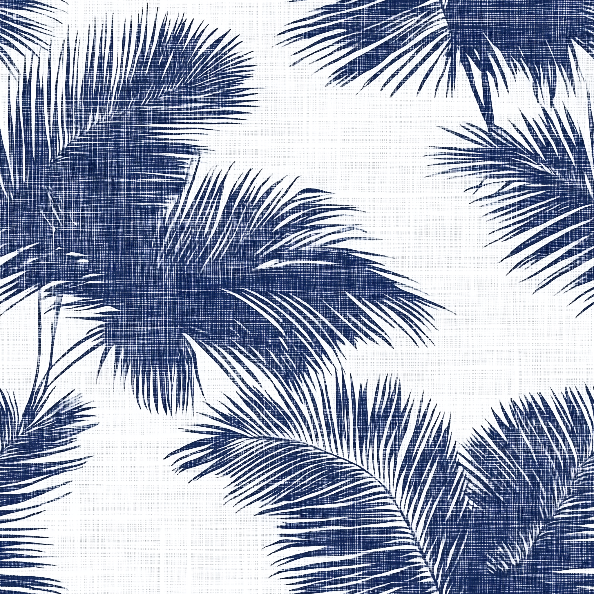 Blue and white palm leaf wallpaper for calming bedroom walls
Coastal wall decor with blue palm tree leaves for tranquil ambiance