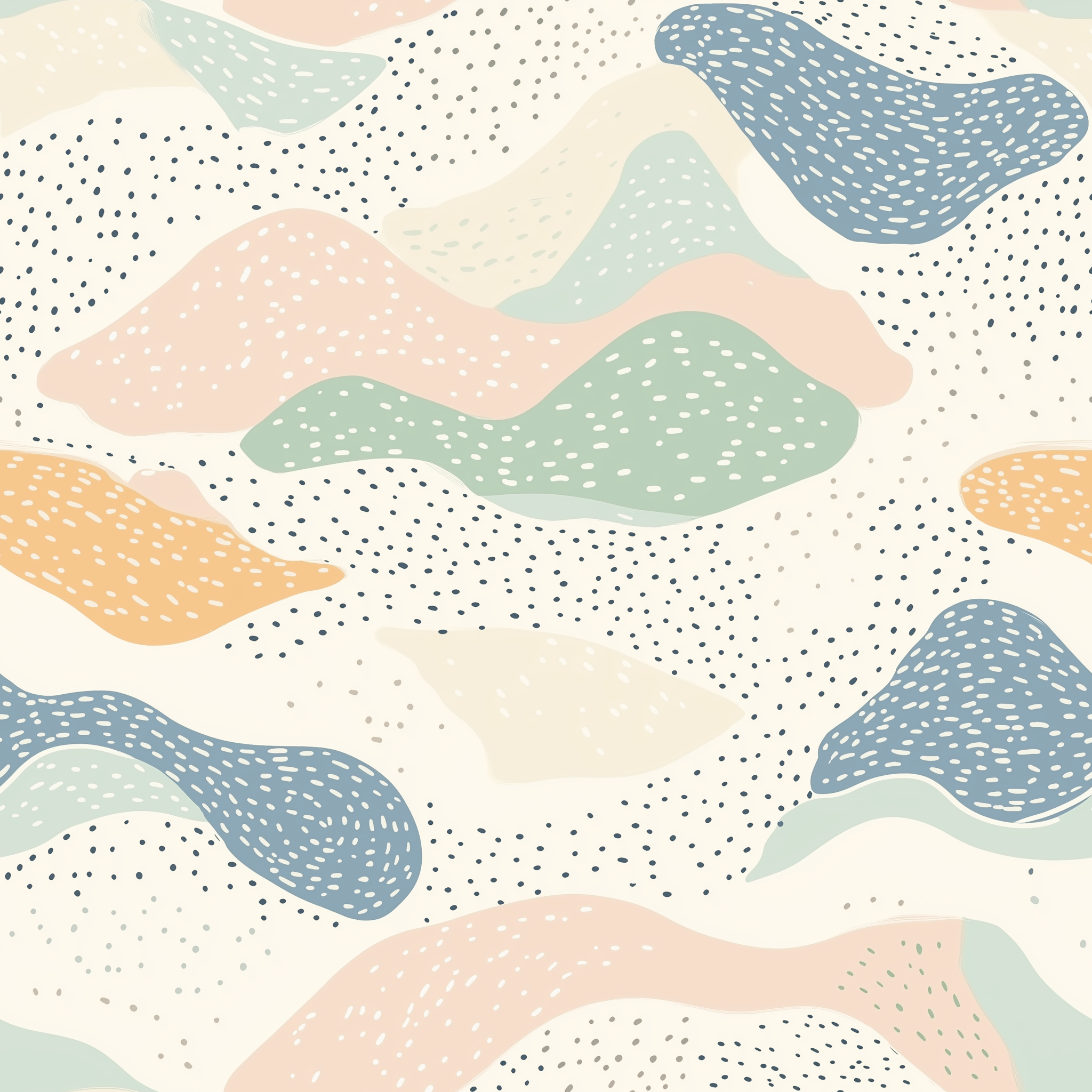 Wavy pastel design with dotted details.
Modern peel-and-stick wallpaper with abstract shapes.