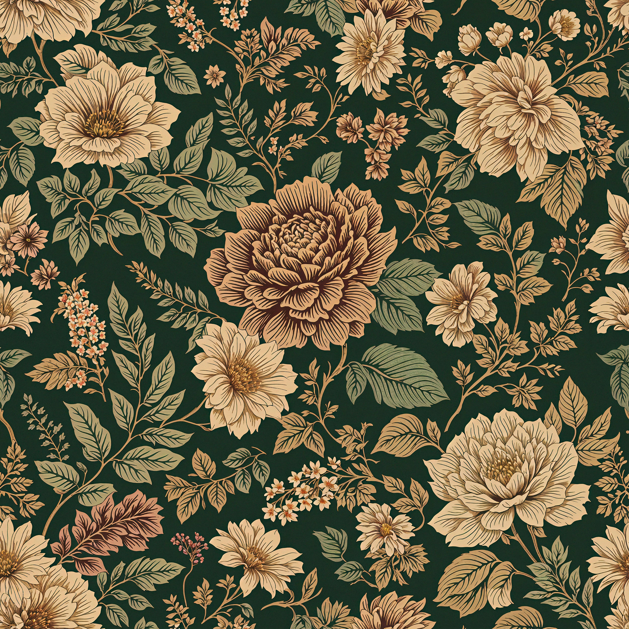 Botanical peel-and-stick wallpaper design.
Elegant beige peony wall art.