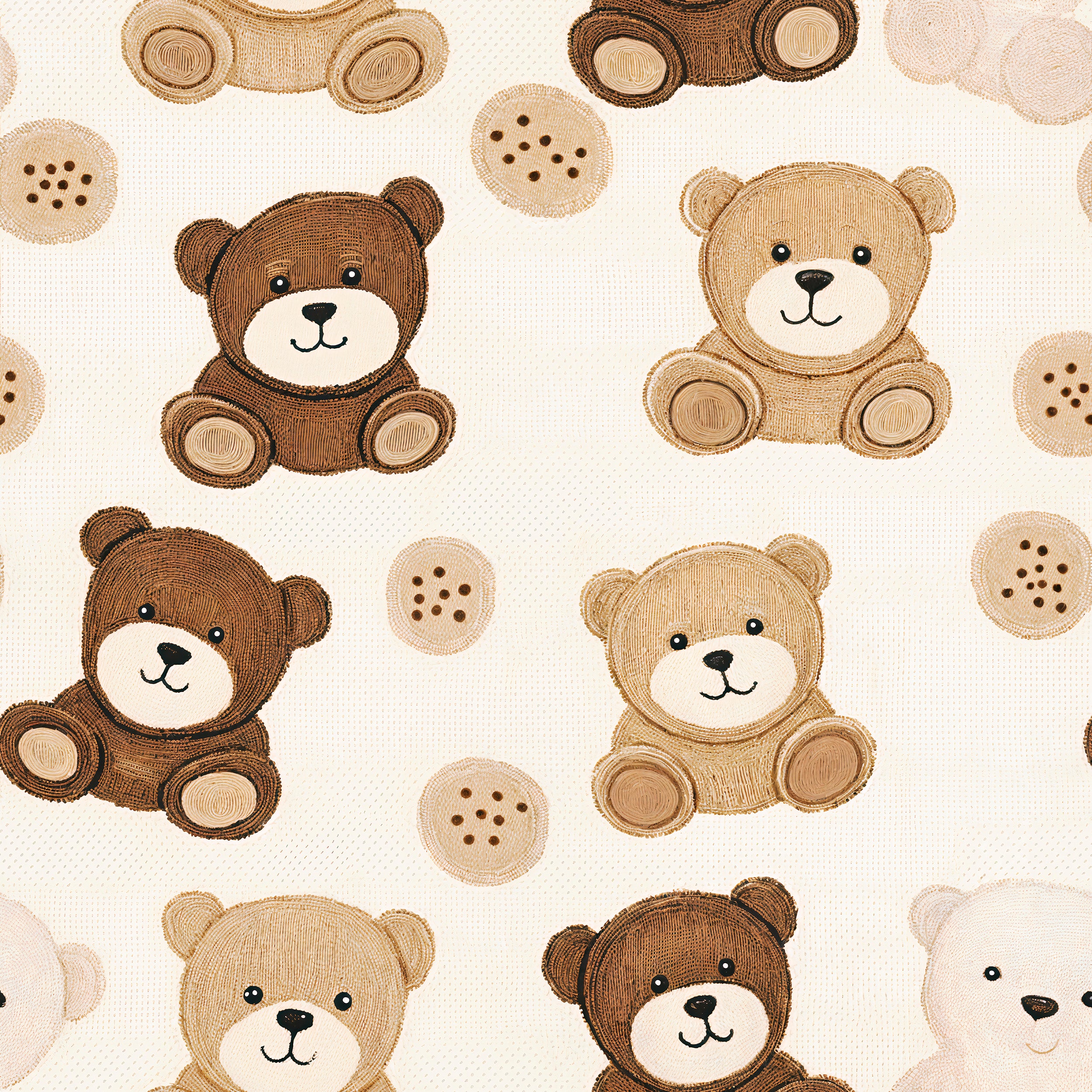 Playful pattern wallpaper for kids' rooms.
Kid's room wallpaper with playful animals.