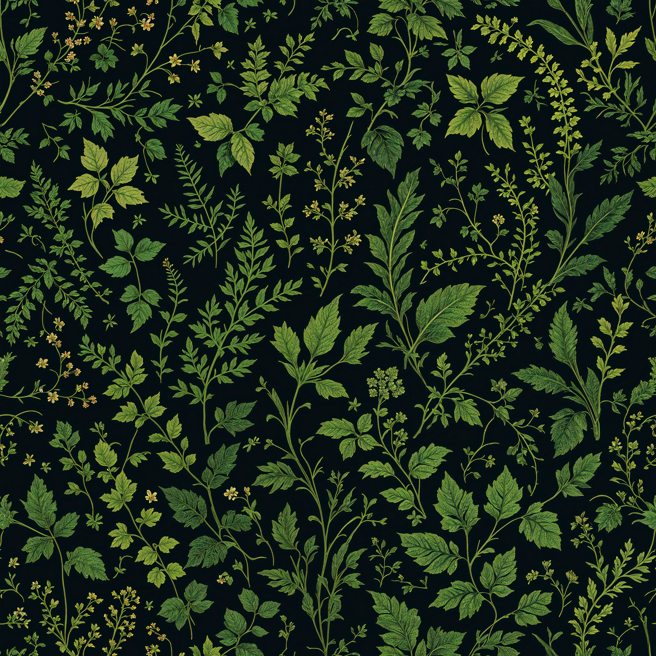 Lush botanical peel-and-stick wallpaper.
Nature-inspired fern design wallpaper.