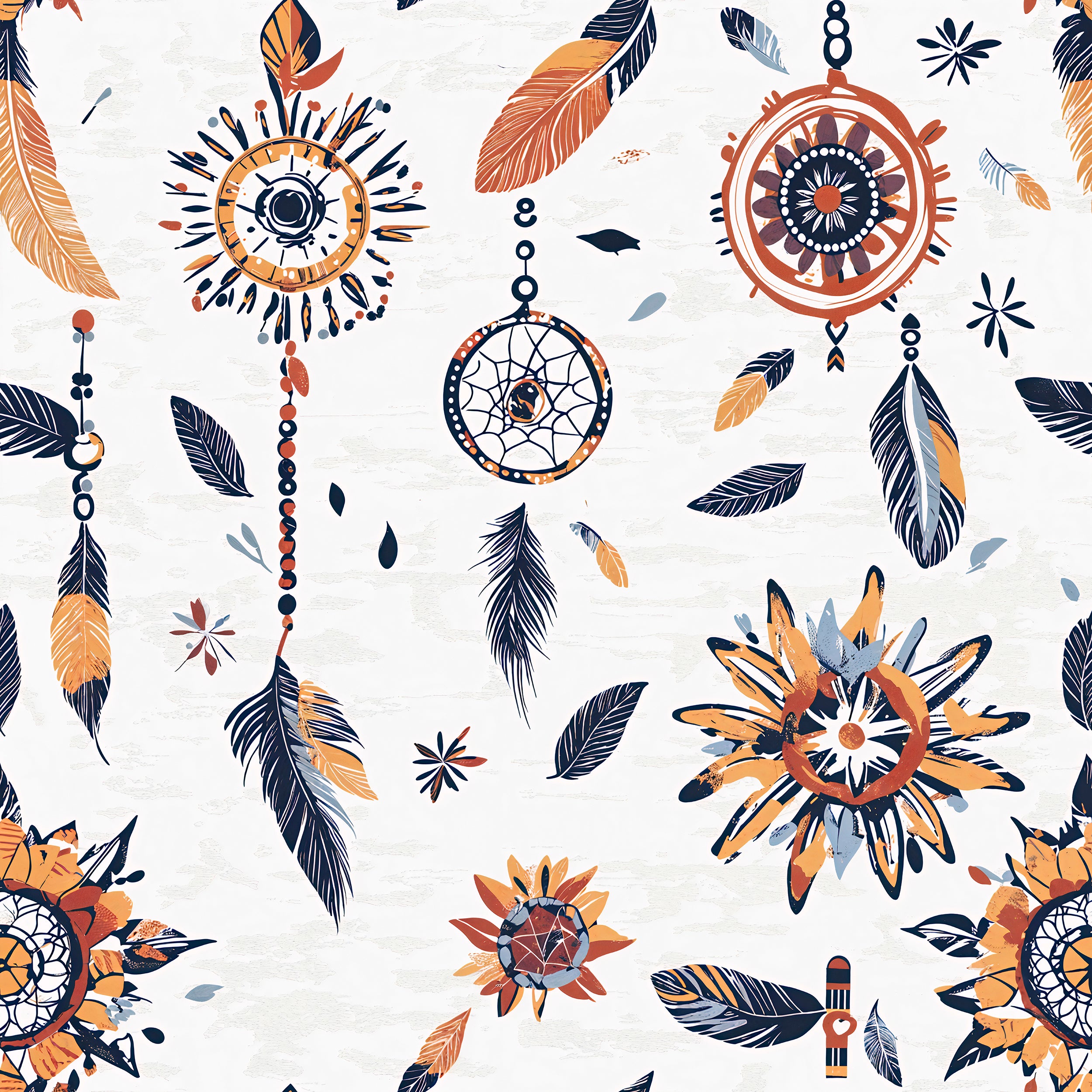 Abstract boho wall art for interiors.
Spiritual bohemian peel-and-stick wallpaper.
