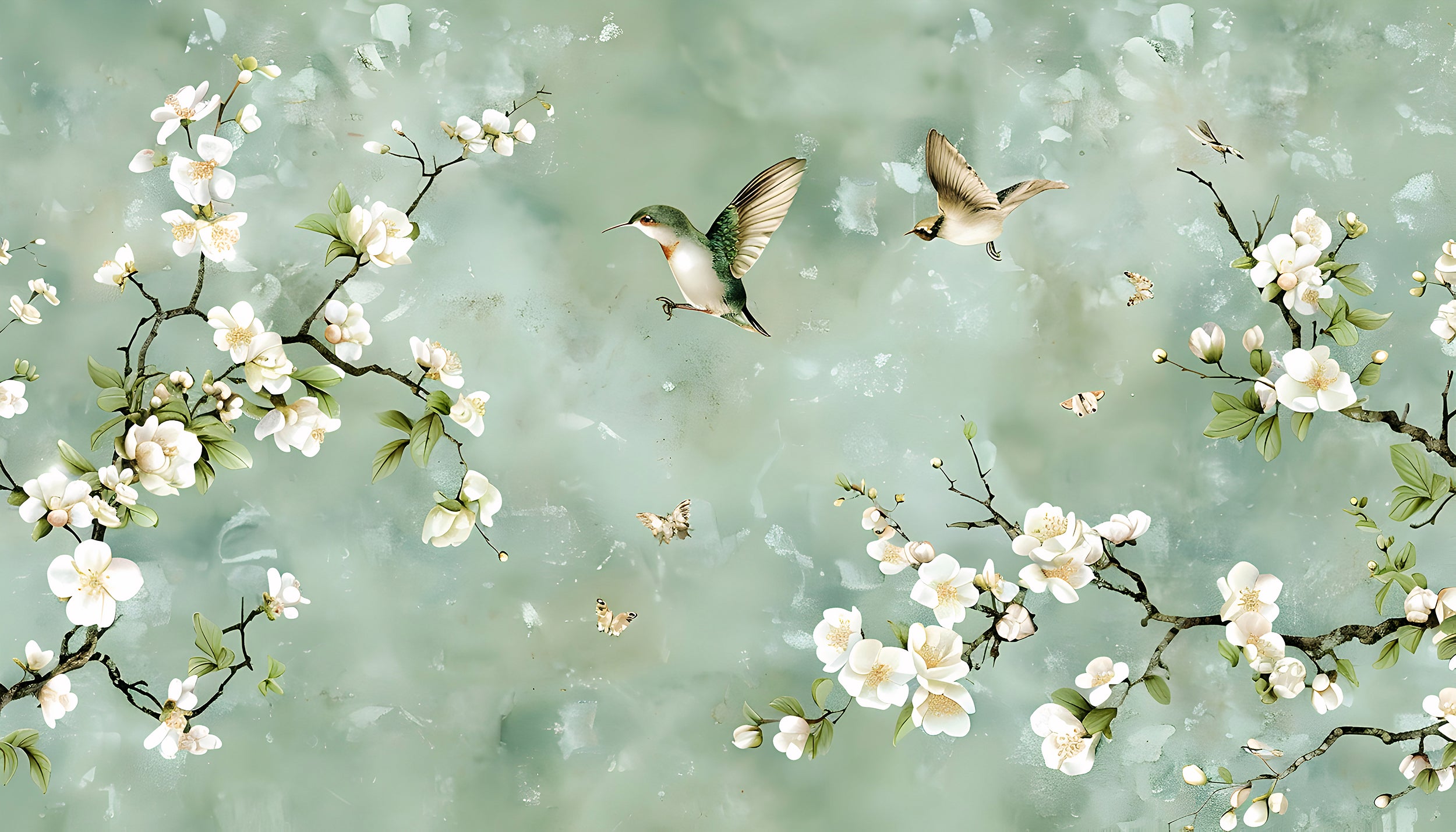 Vintage Style Chinoiserie Wall Covering