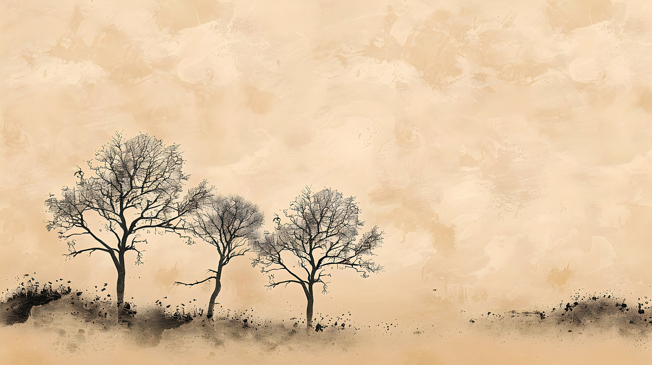 Contemporary Trees Wall Art Abstract Forest Wall Decal