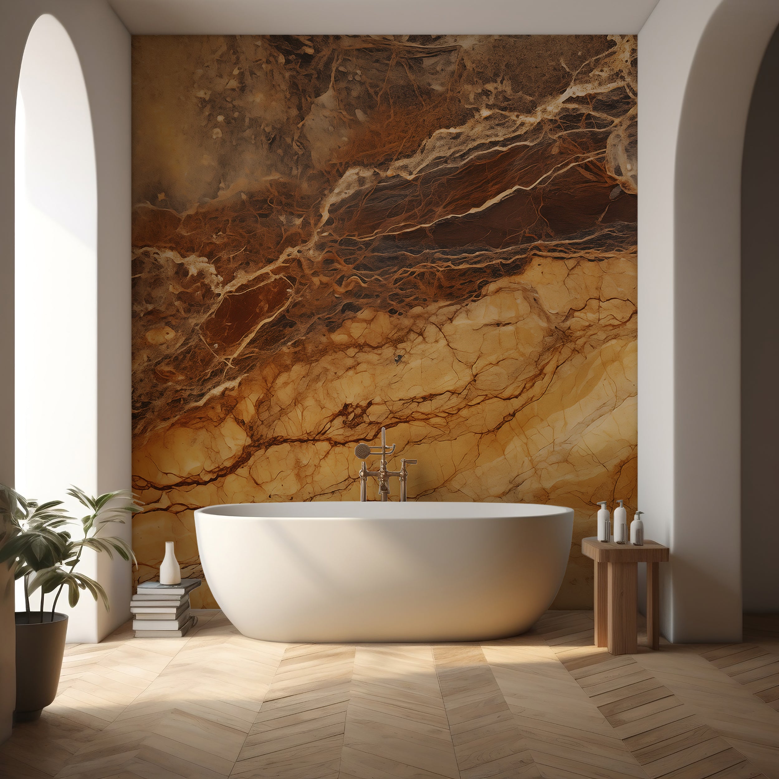 Removable Stone Wall Decal with Rich Colors