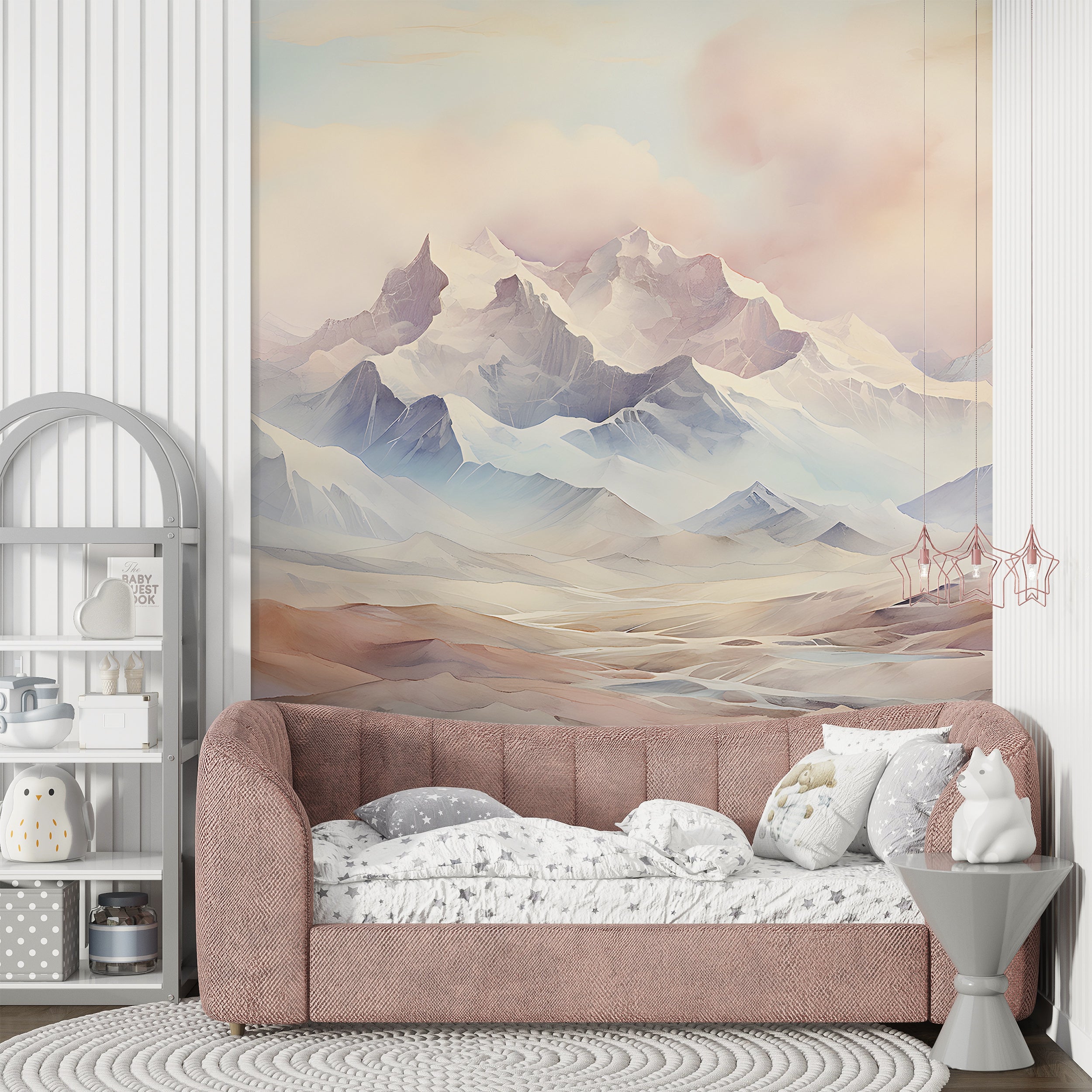 Watercolor Nursery Landscape Peel and Stick Mural