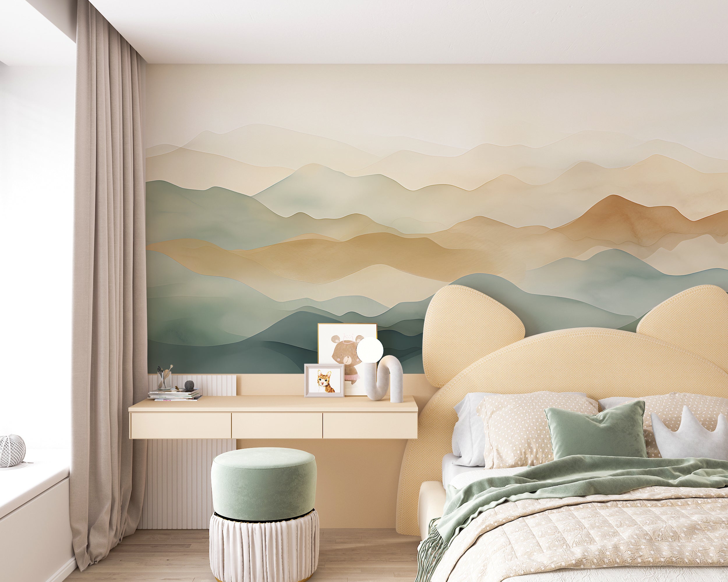 Green Mountains Nursery Watercolor Mural
