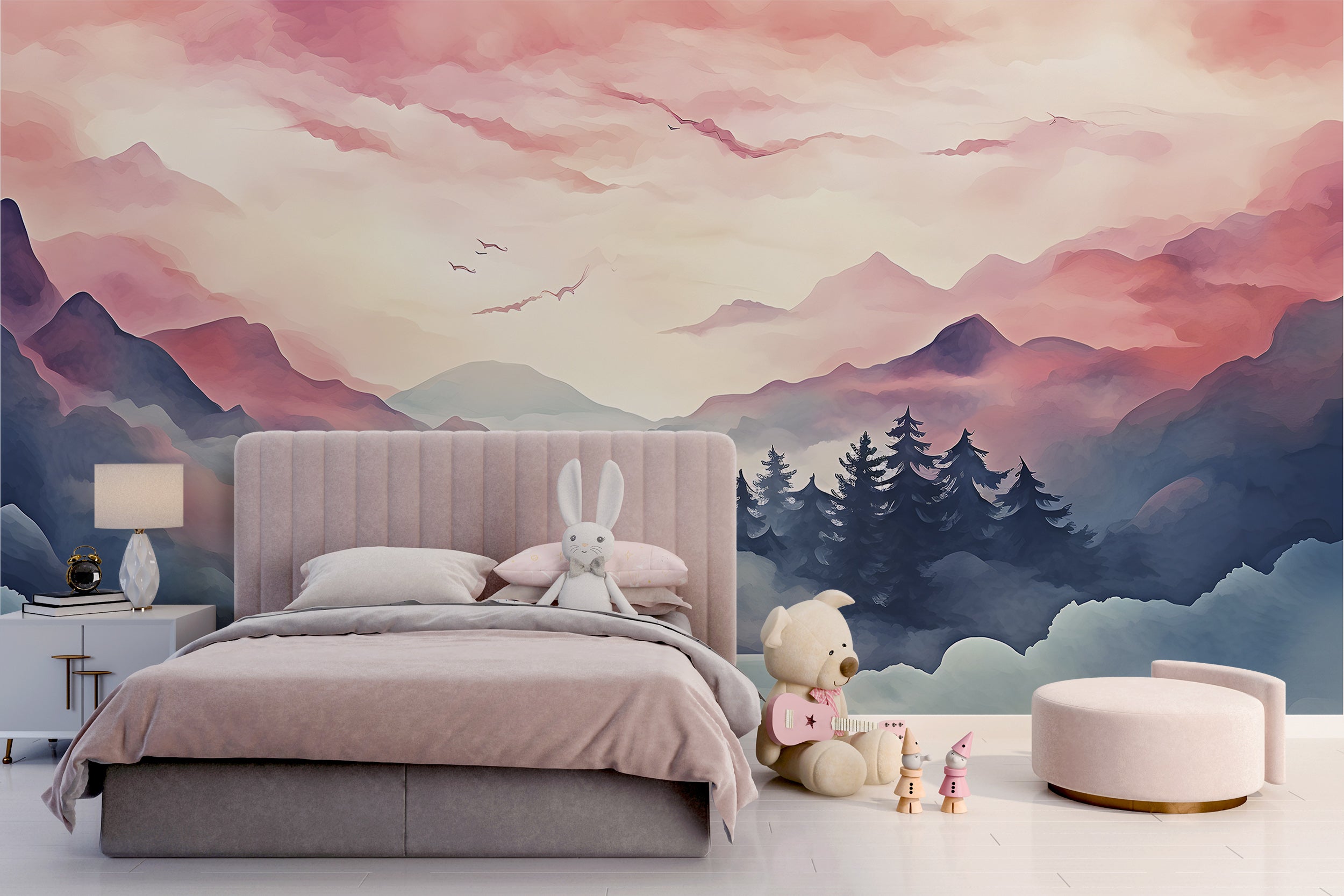 Sunset Sky Peel and Stick Landscape Mural
