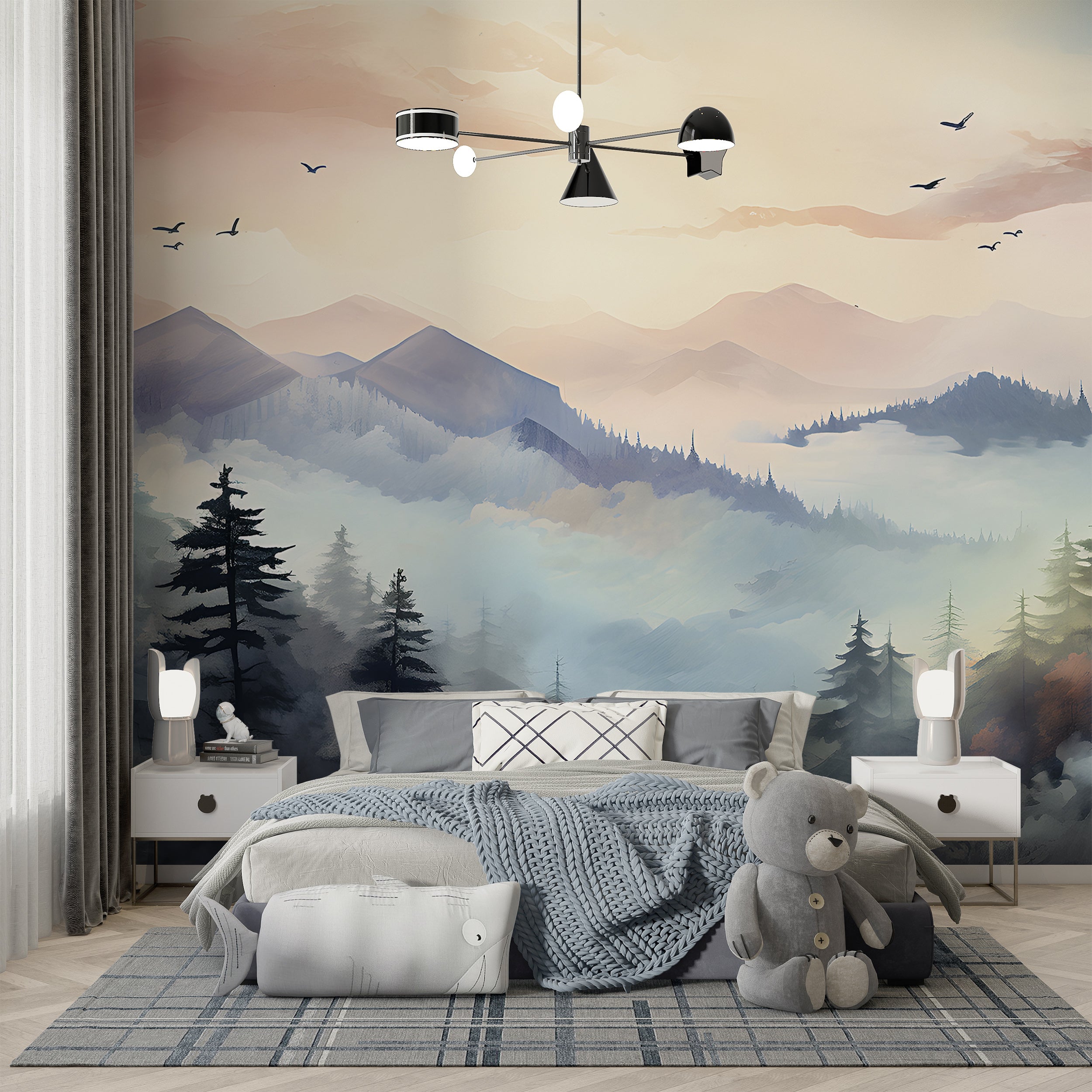 Peel and Stick Forest Mural