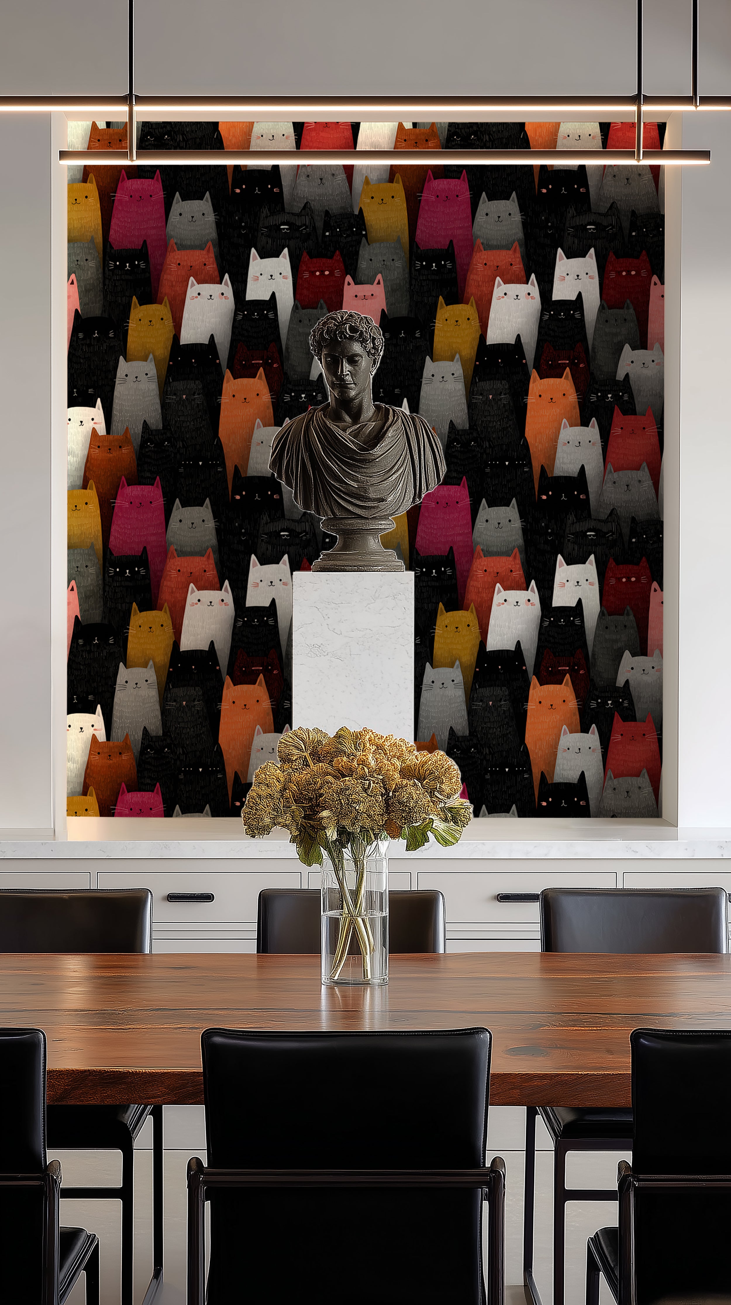 mid century modern cat wallpaper
abstract cat design wall mural