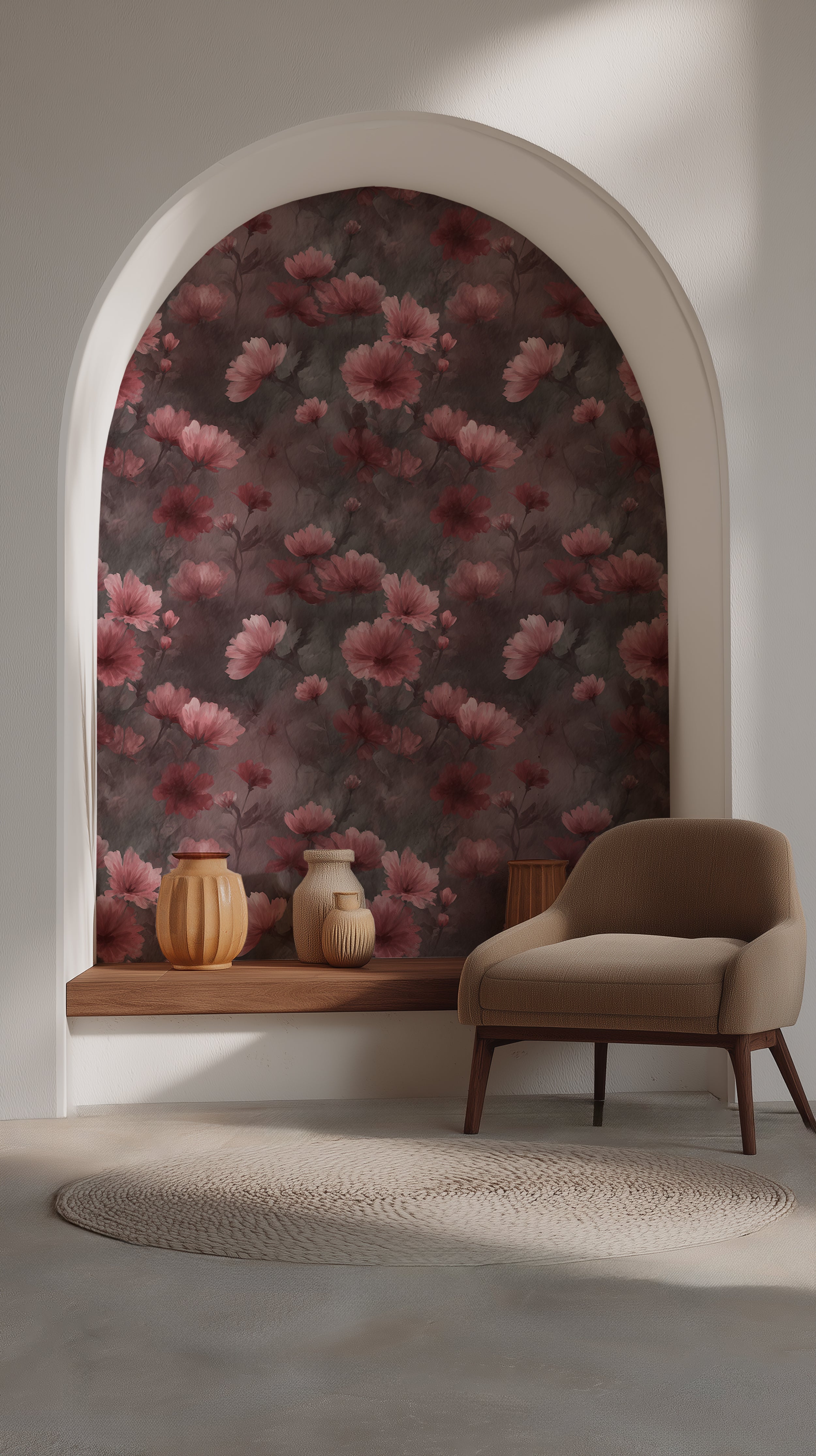 pink floral watercolor wallpaper
romantic flower wall mural