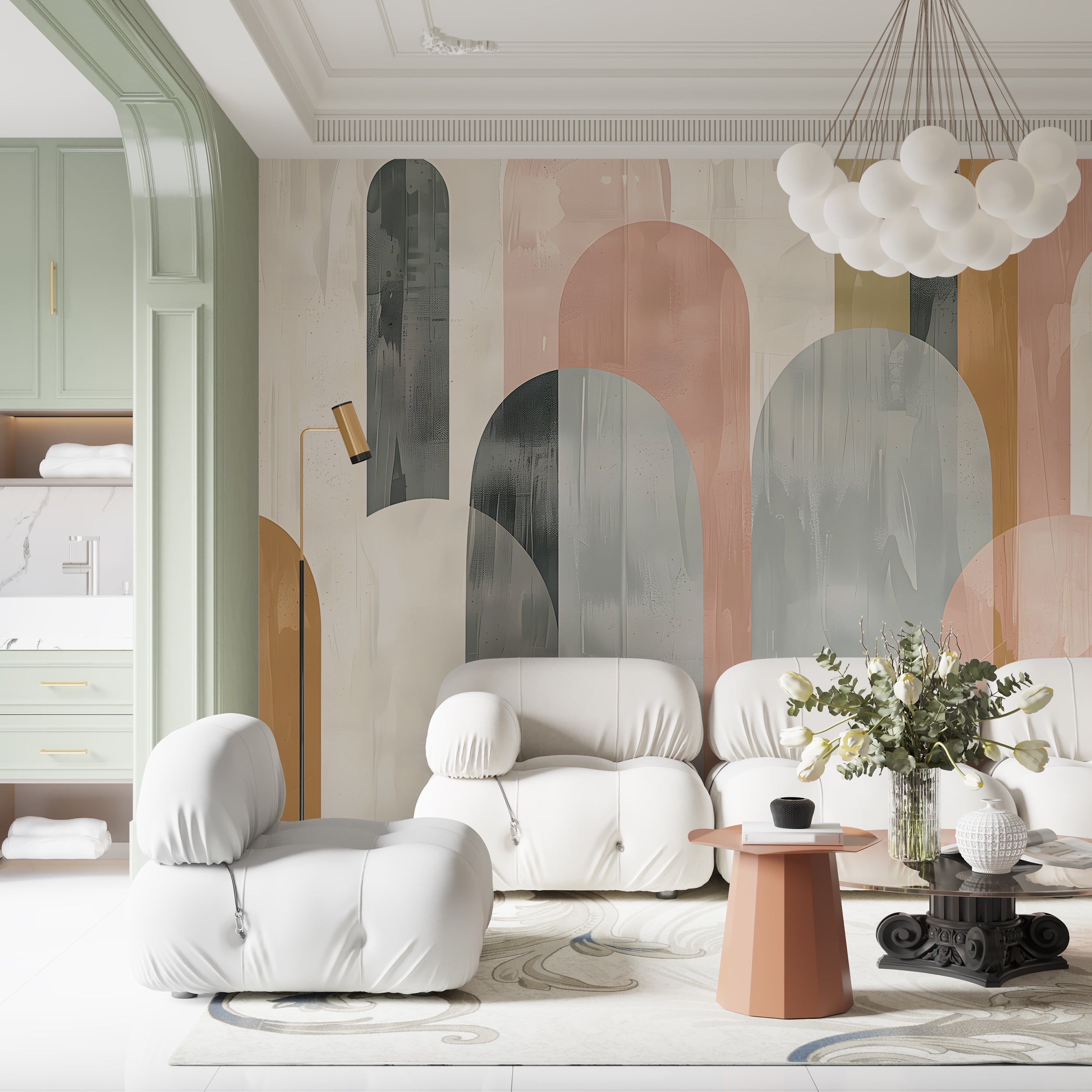 Abstract Geometric Wall Decor for Living Room