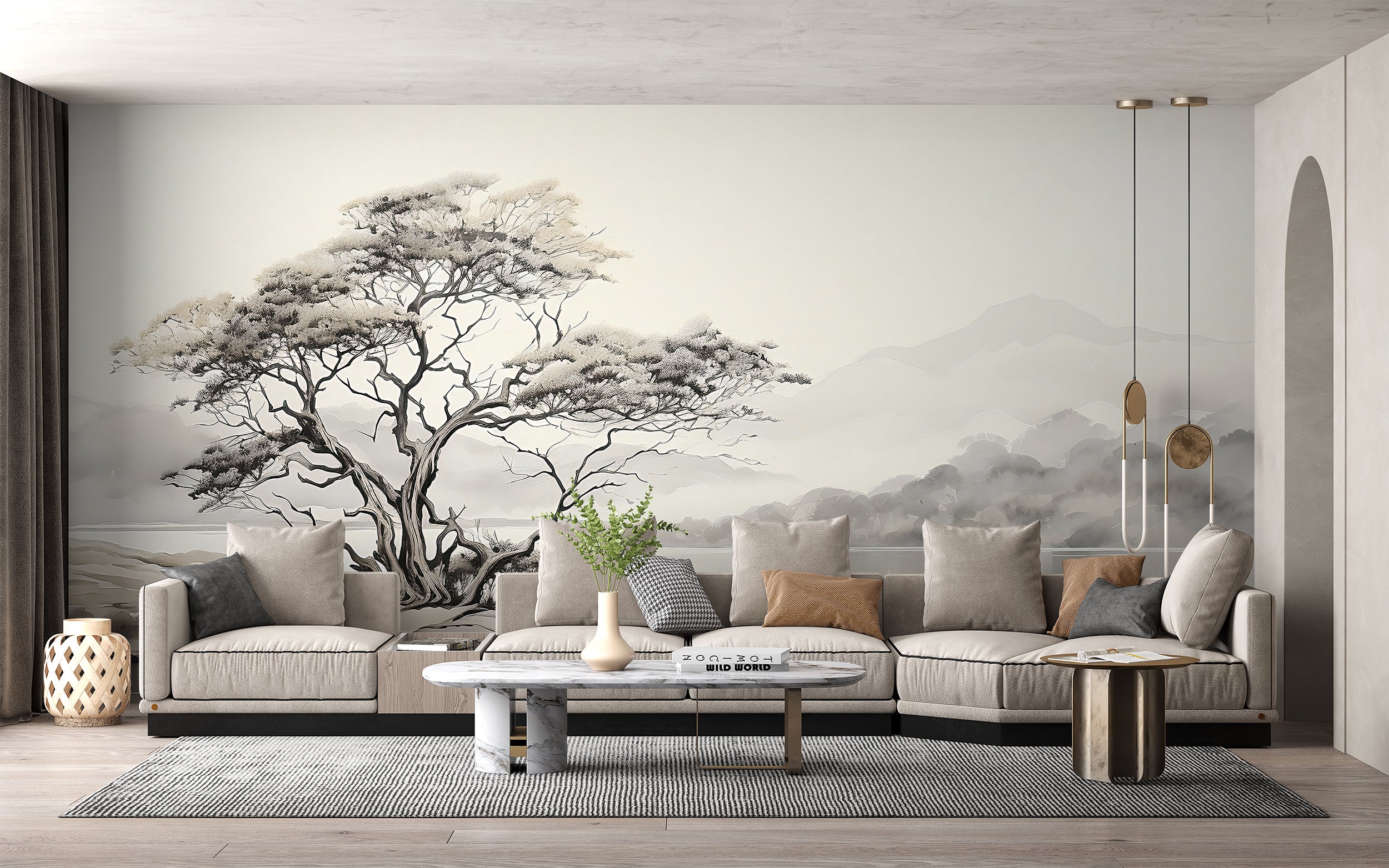 Easy Application Classic Landscape Mural