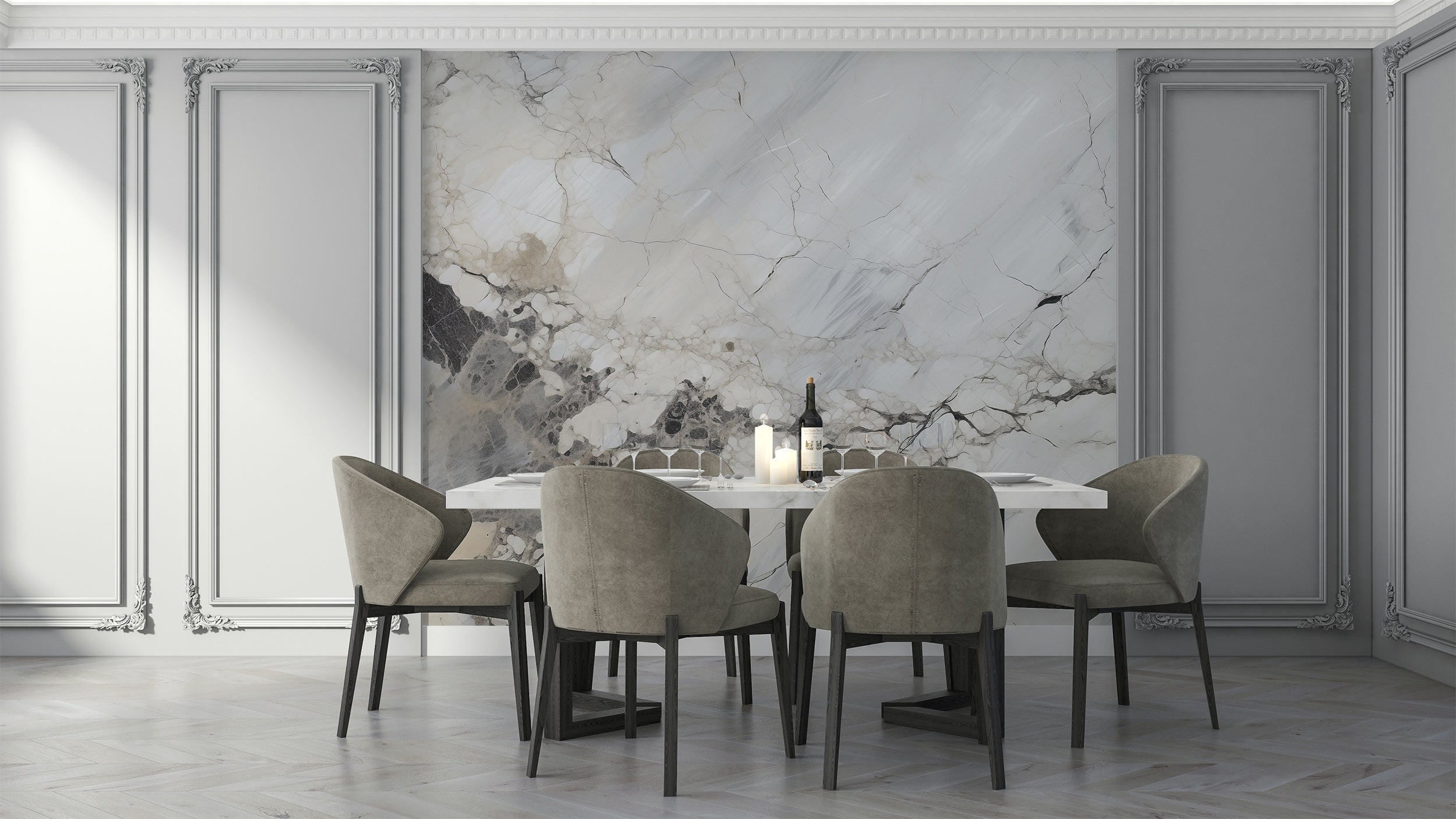 Premium Self-adhesive Marble Wall Decor