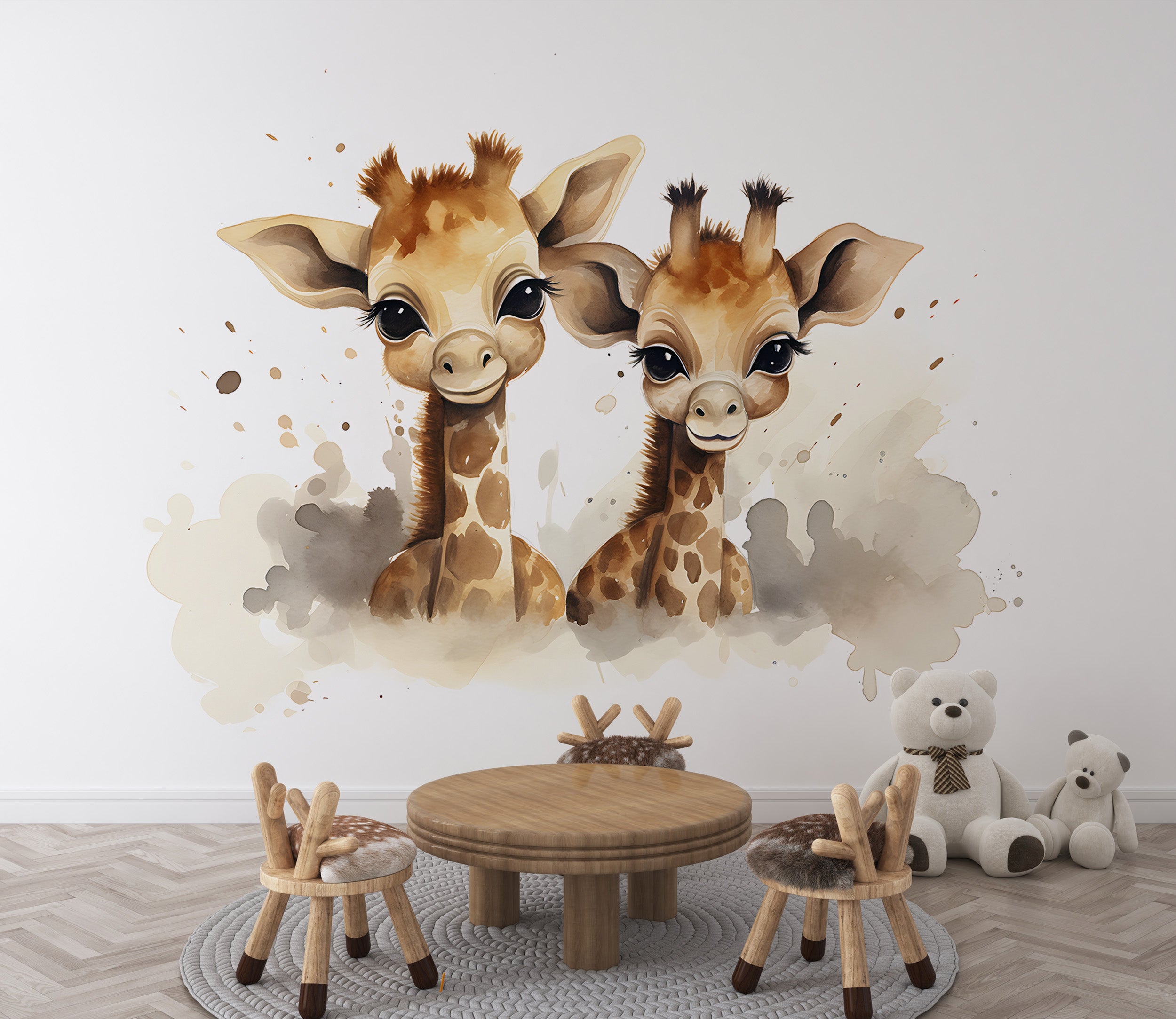 Kids Room Giraffes Theme Wall Decor