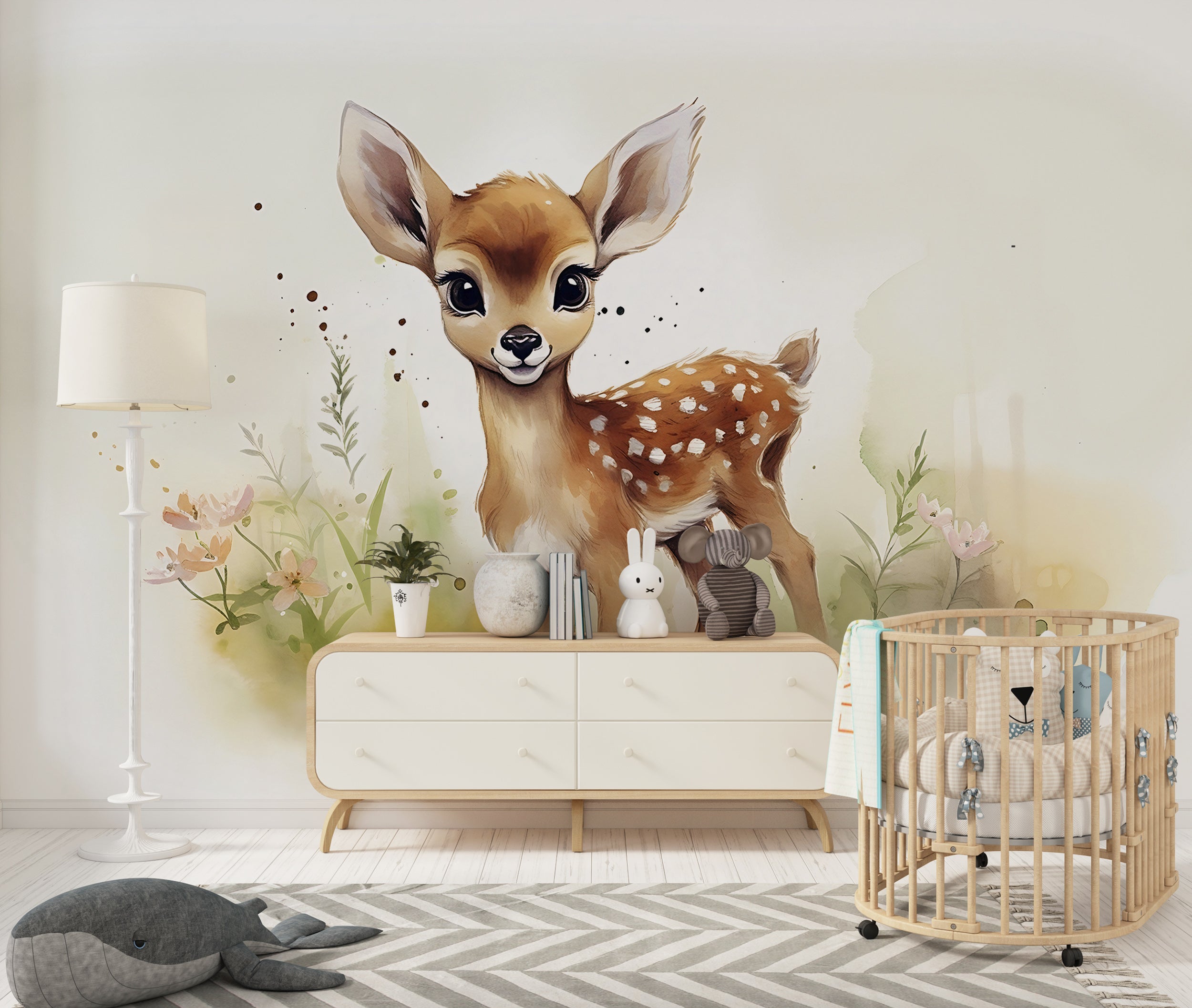 Peel and Stick Forest Animal Wallpaper