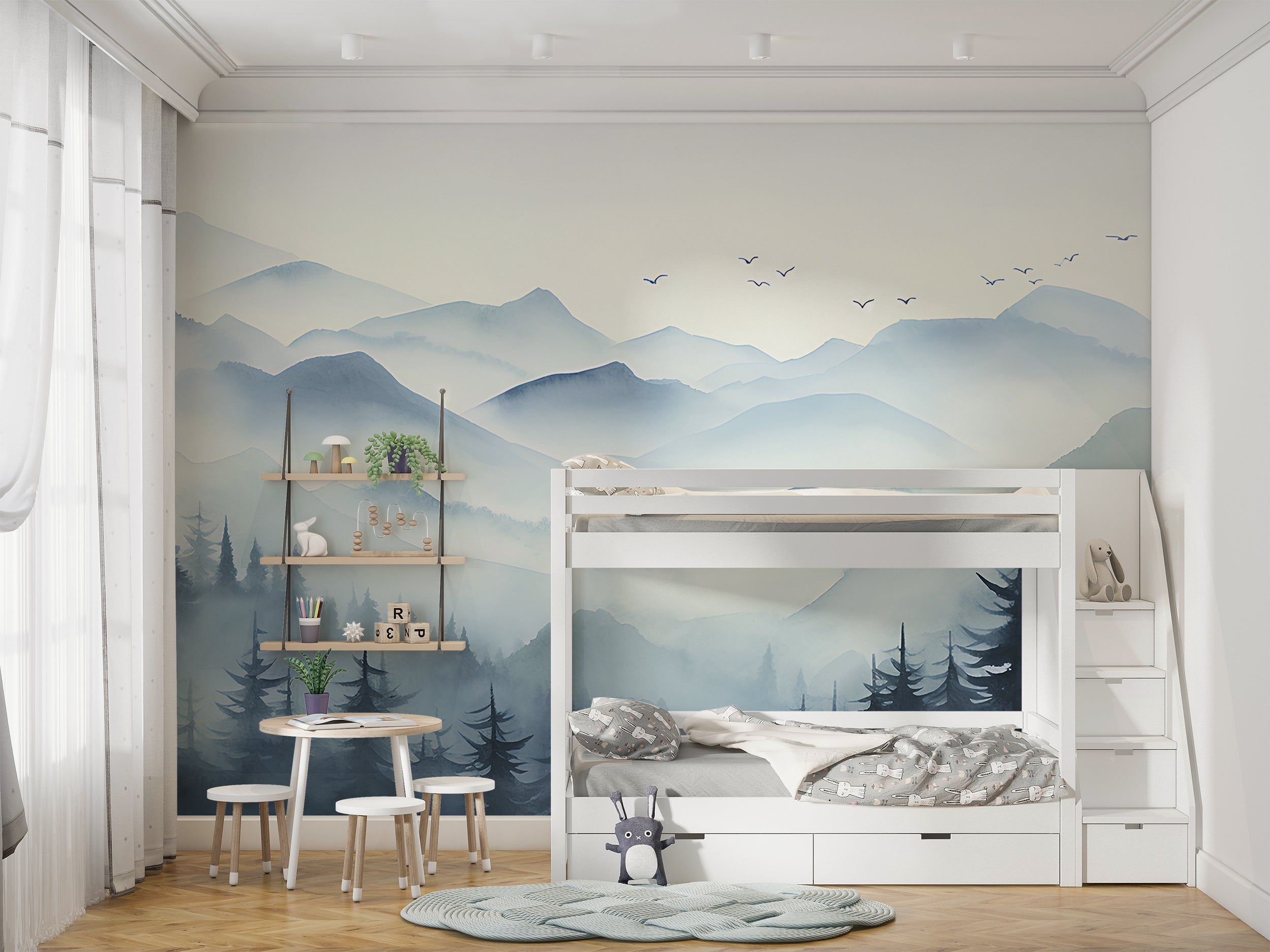 Self-Adhesive Pine Forest Wall Art