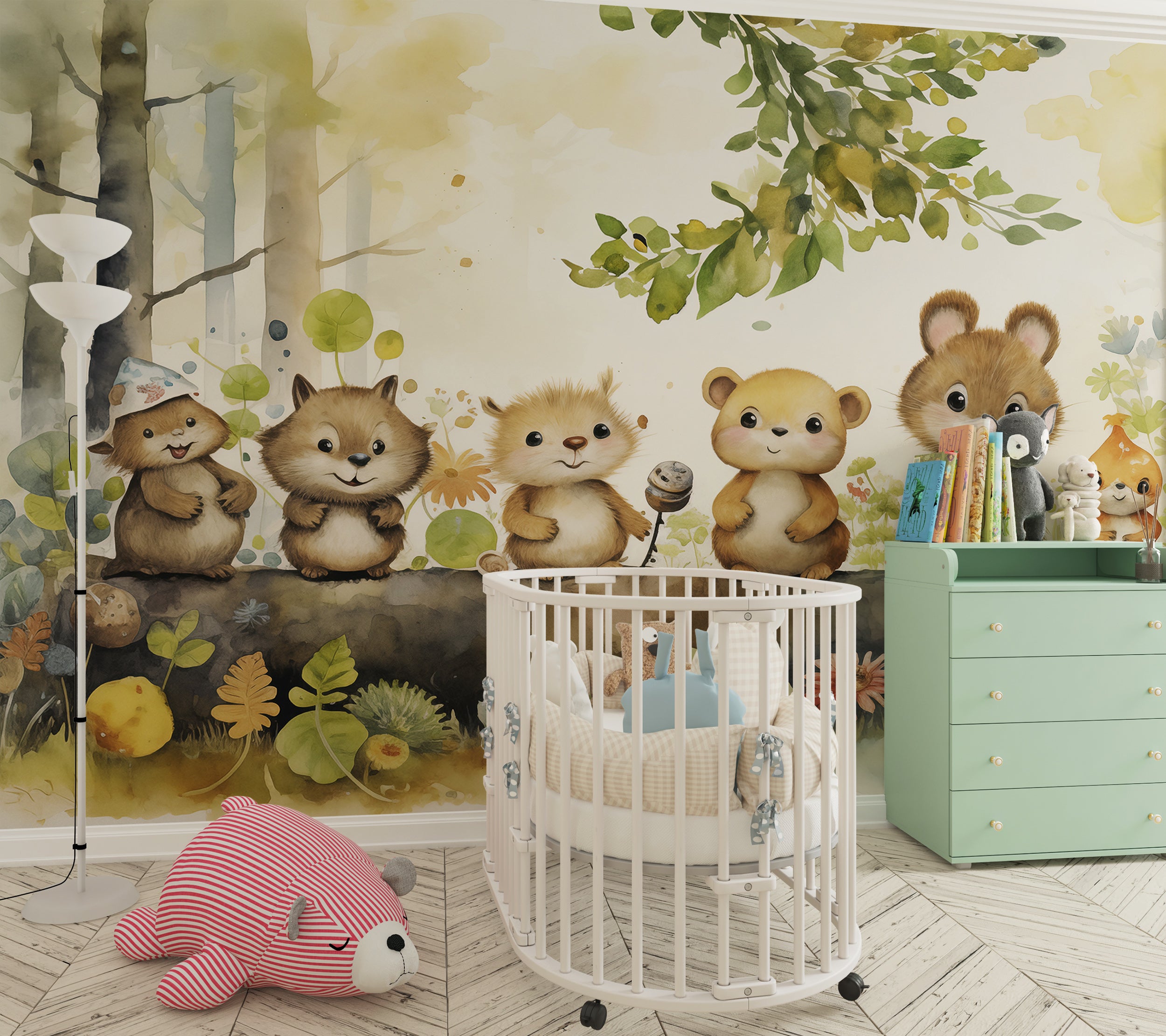 Nursery Forest Creatures Wallpaper