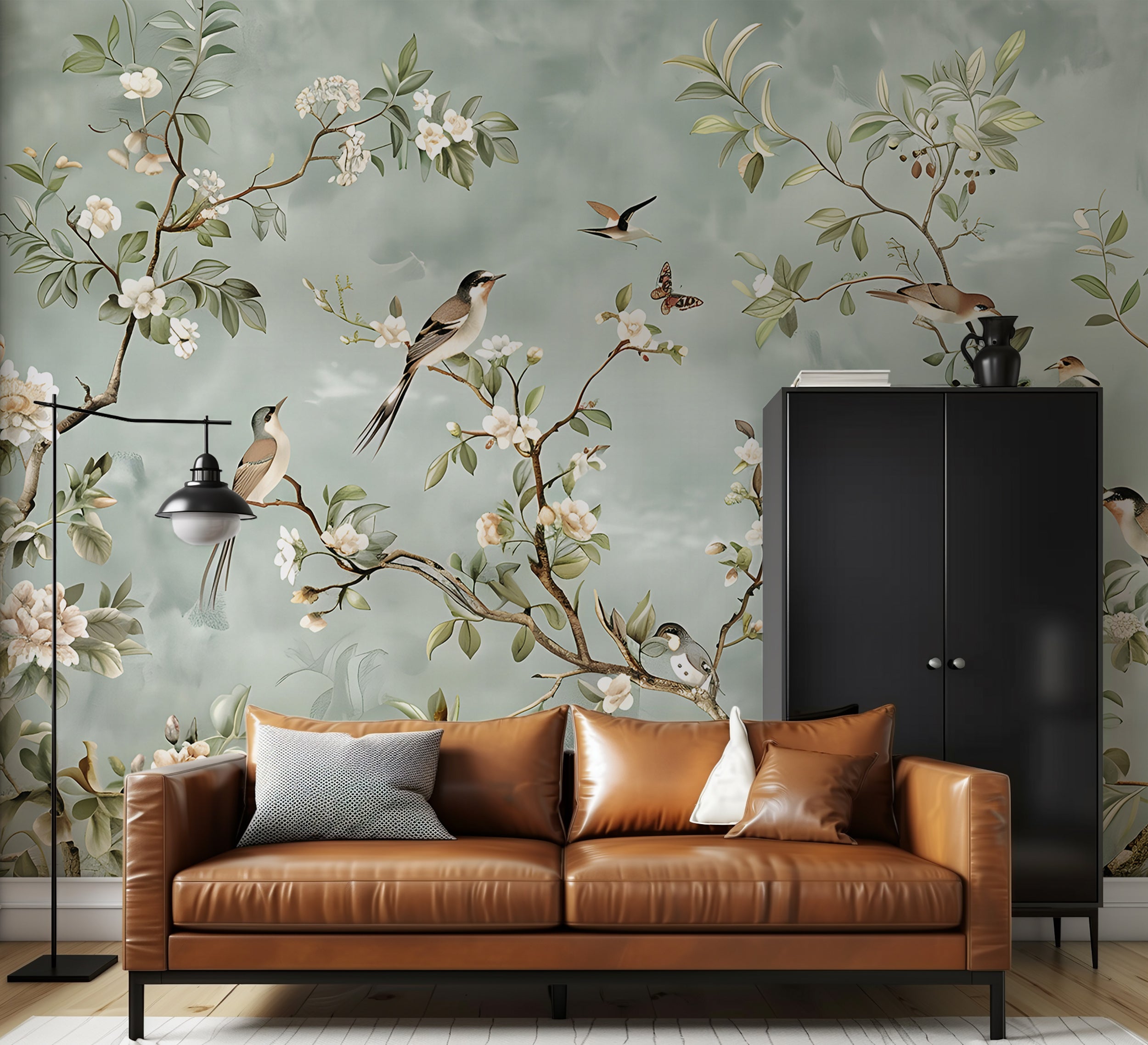 Green botanical wall decor