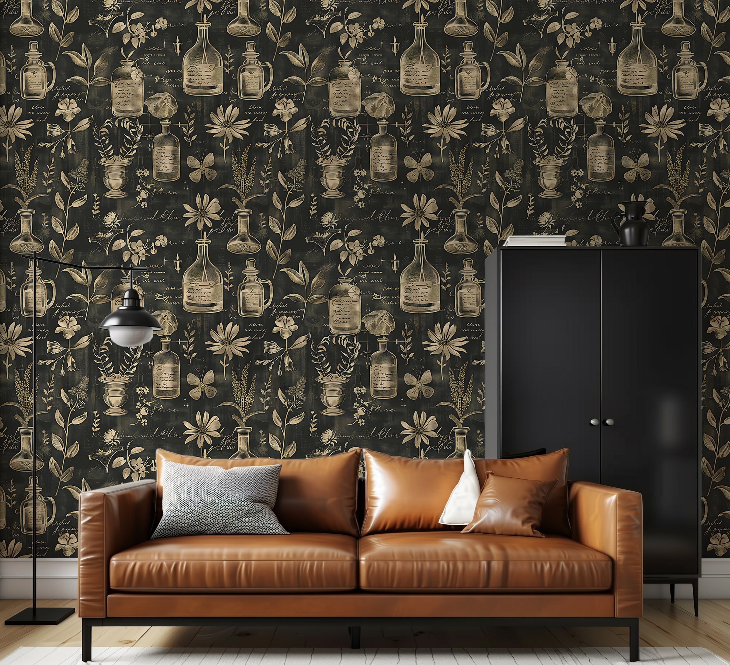 Beige vintage symbols wallpaper