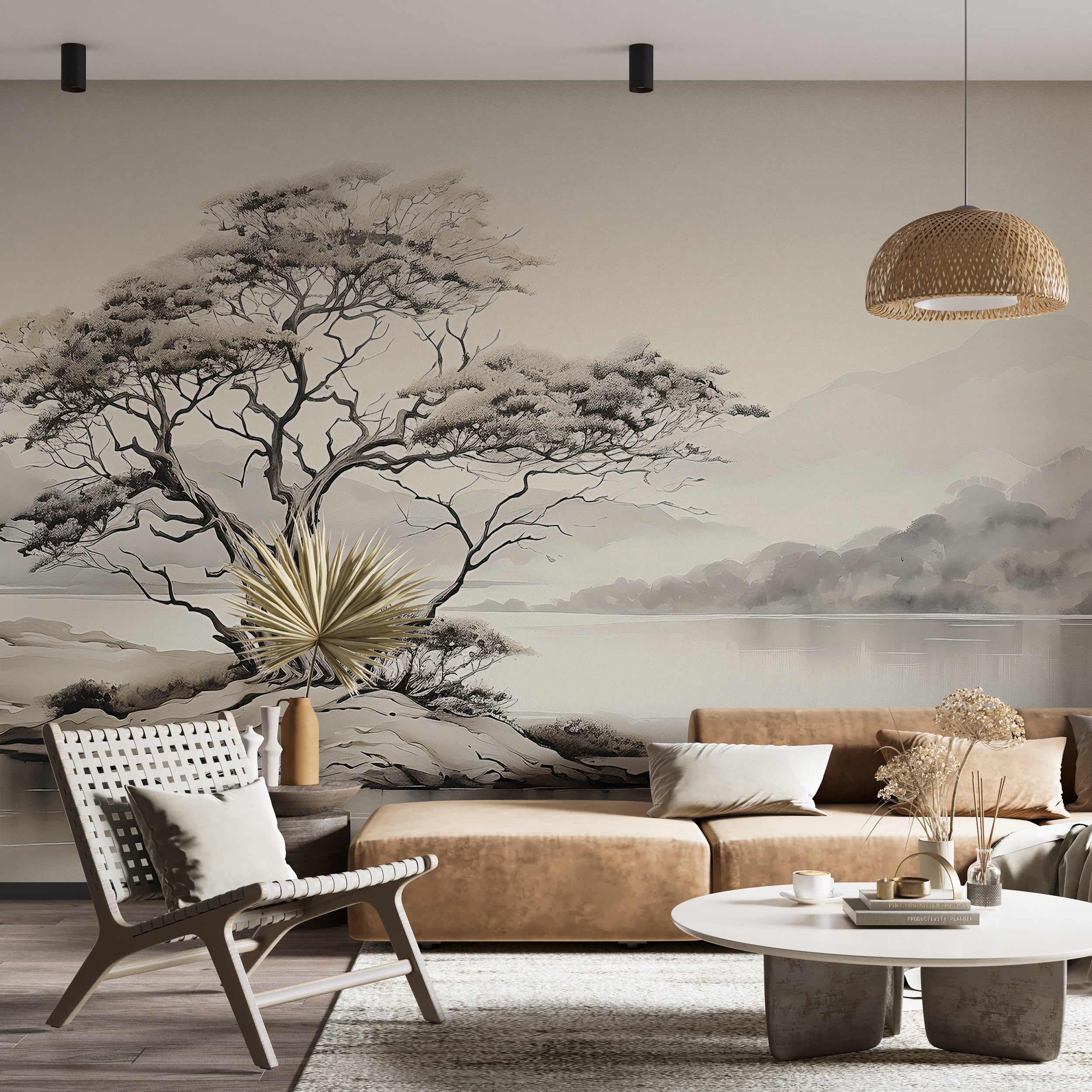 Vintage Landscape Peel and Stick Wallpaper