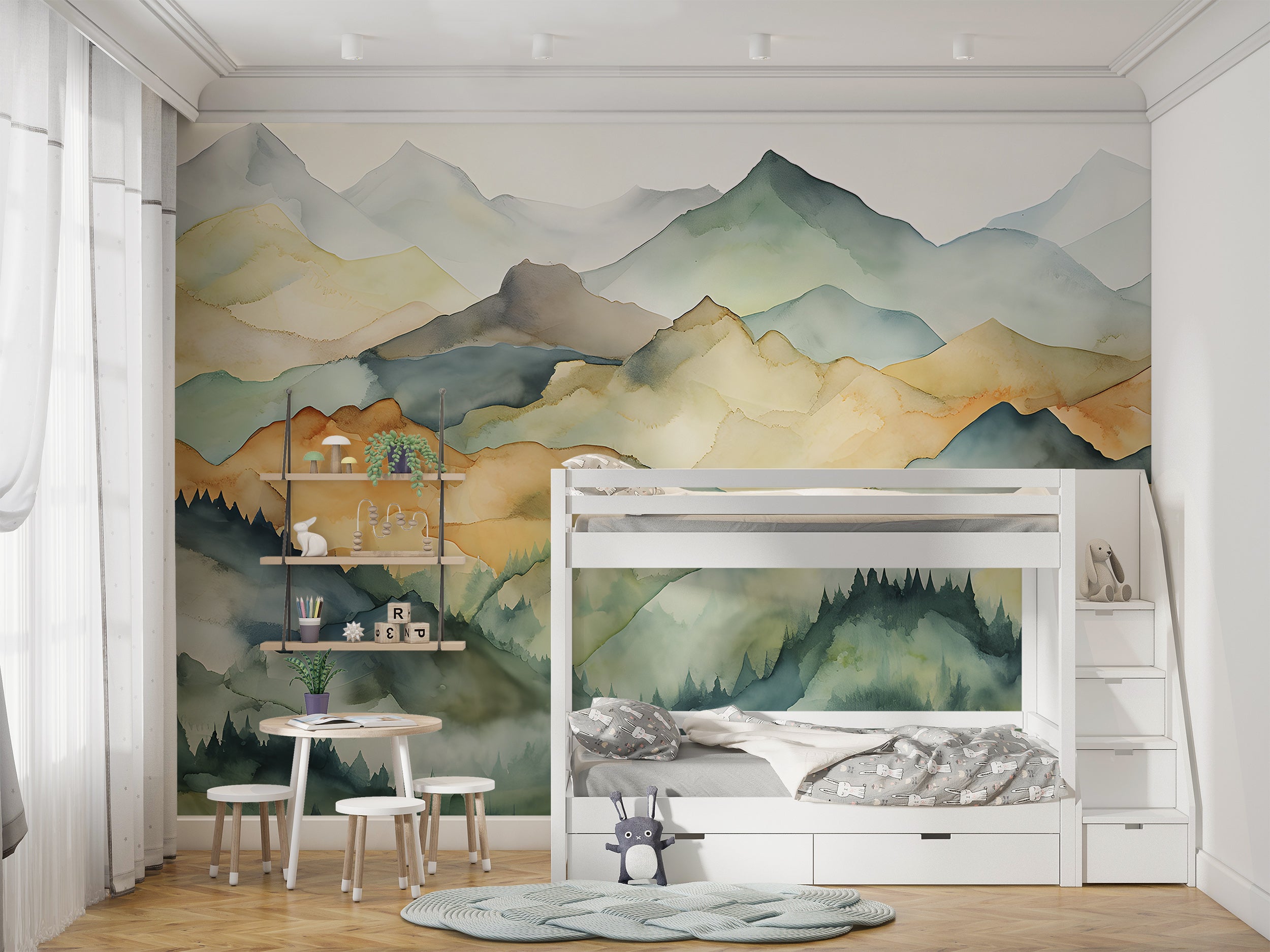 Imaginative Kids' Room Watercolor Theme