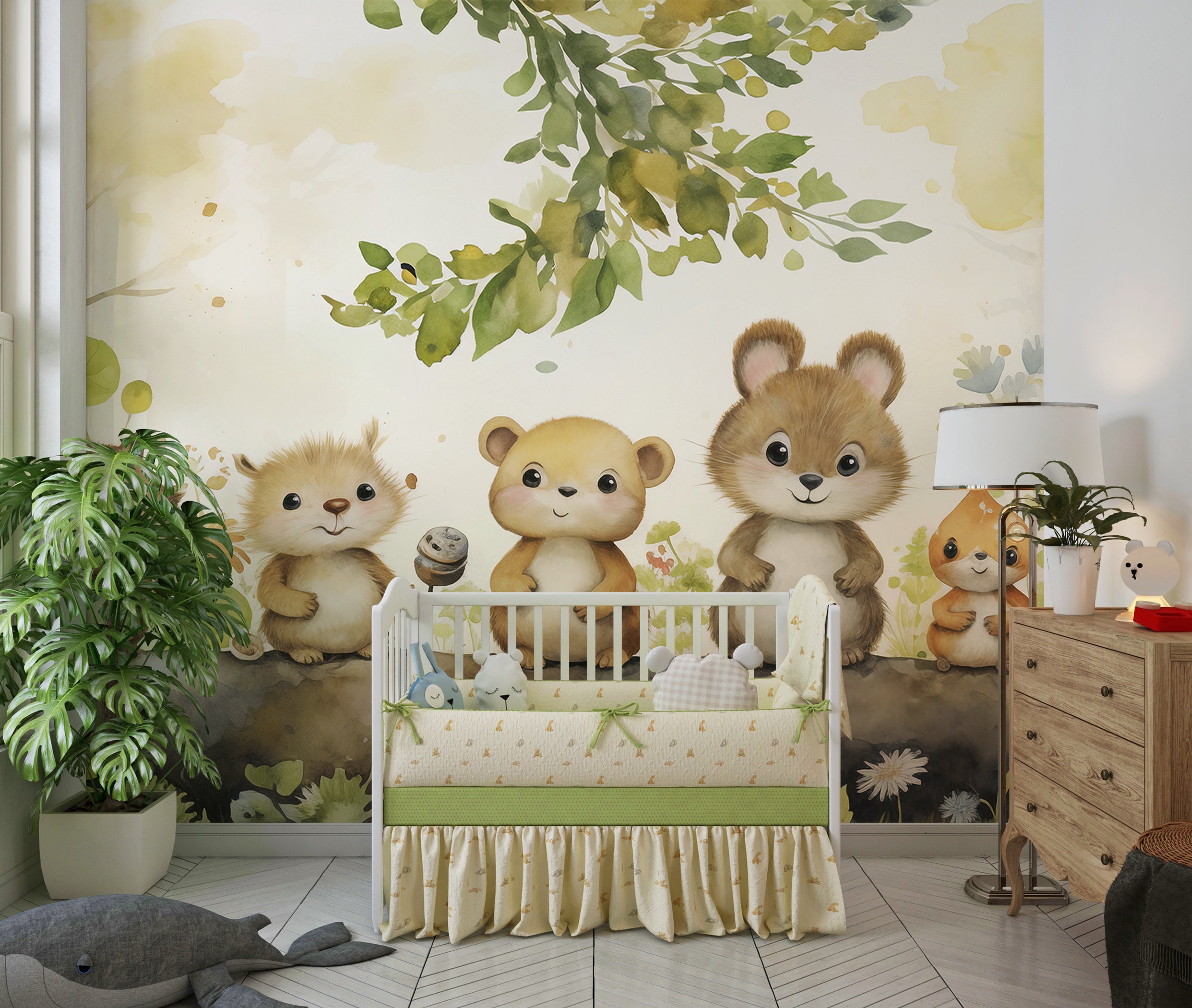 Removable Woodland Nursery Wallpaper
