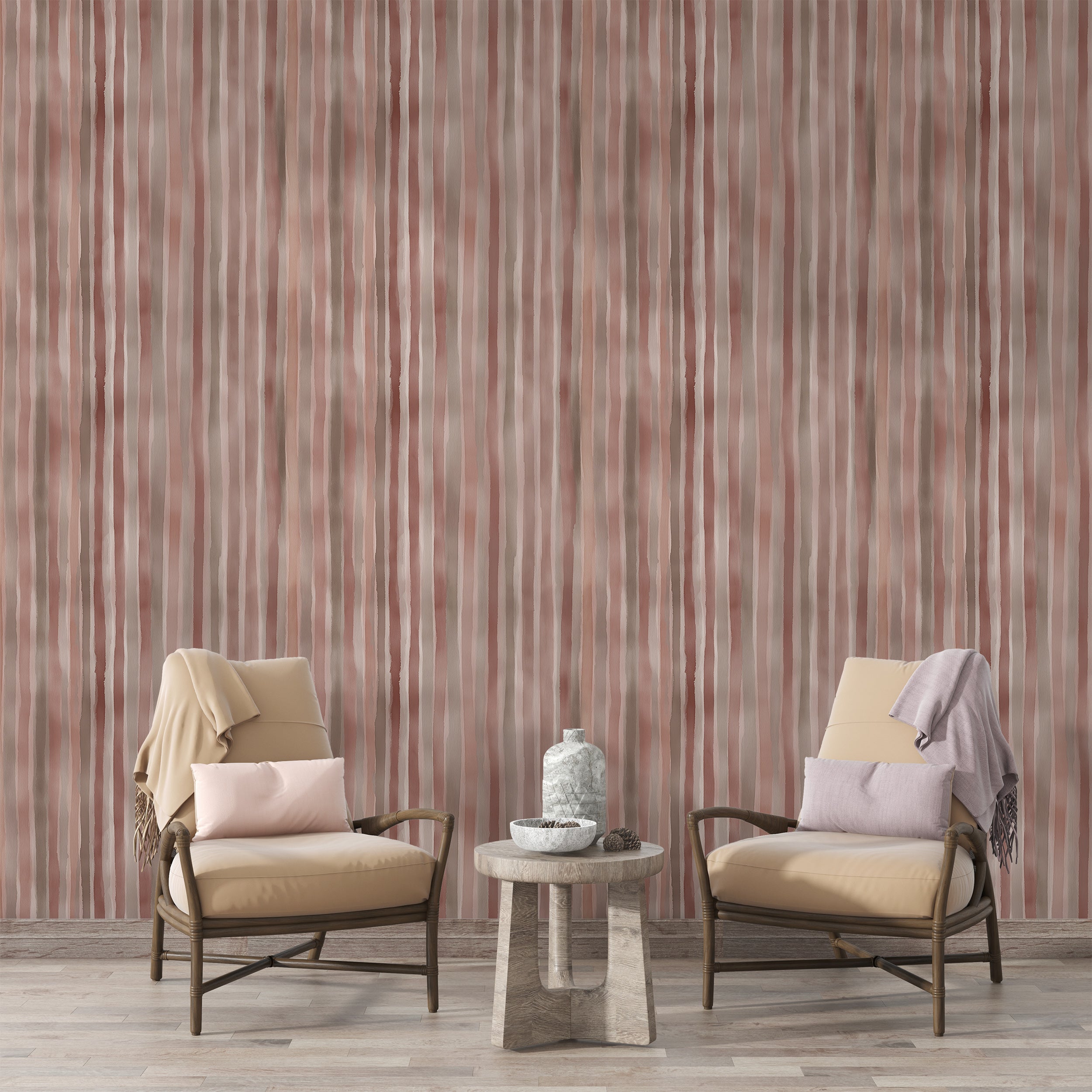 soft painted vertical stripe wallpaper
modern rustic striped wallpaper