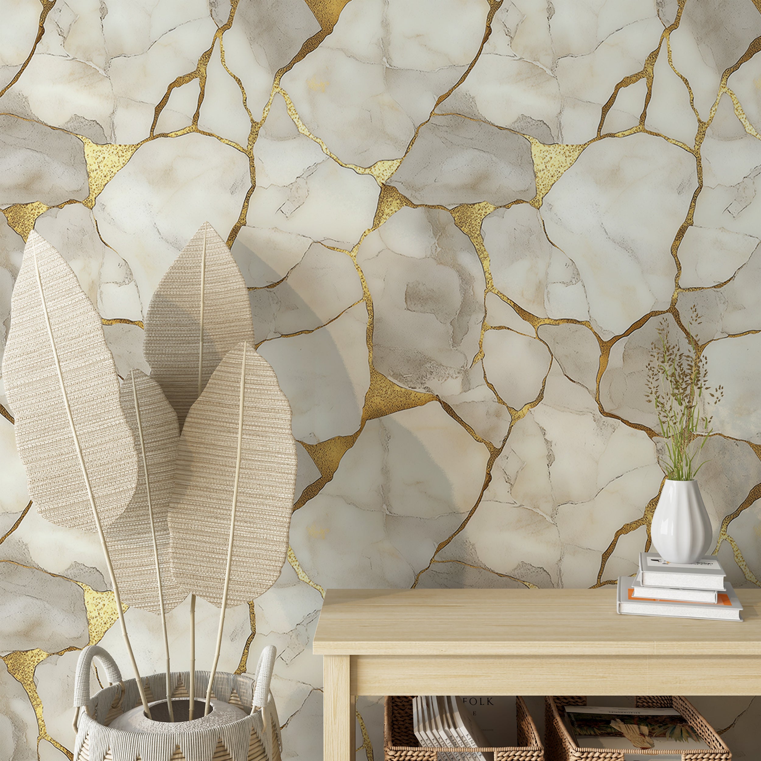 Peel and stick marble pattern wallpaper for high-end decor
Marble effect wallpaper for stylish home interiors