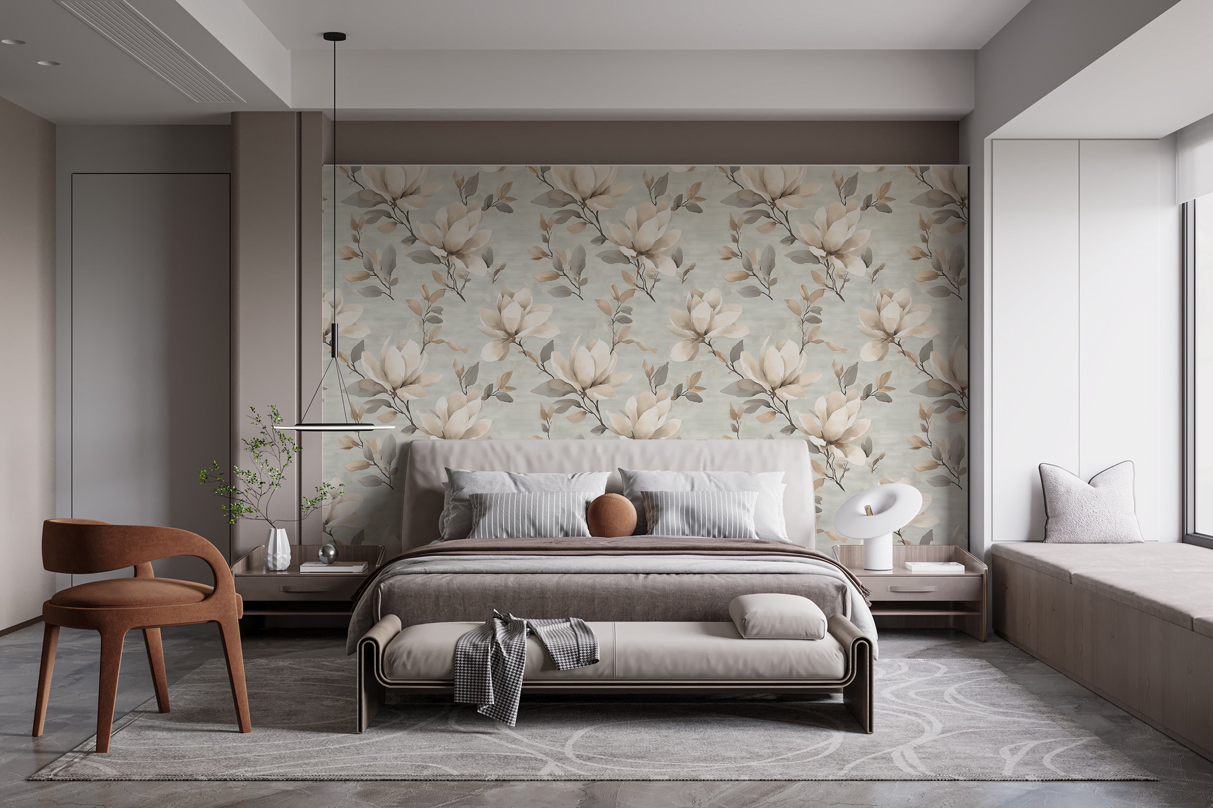 Nature-inspired floral mural for living rooms.
Soft watercolor flower wallpaper for modern spaces.