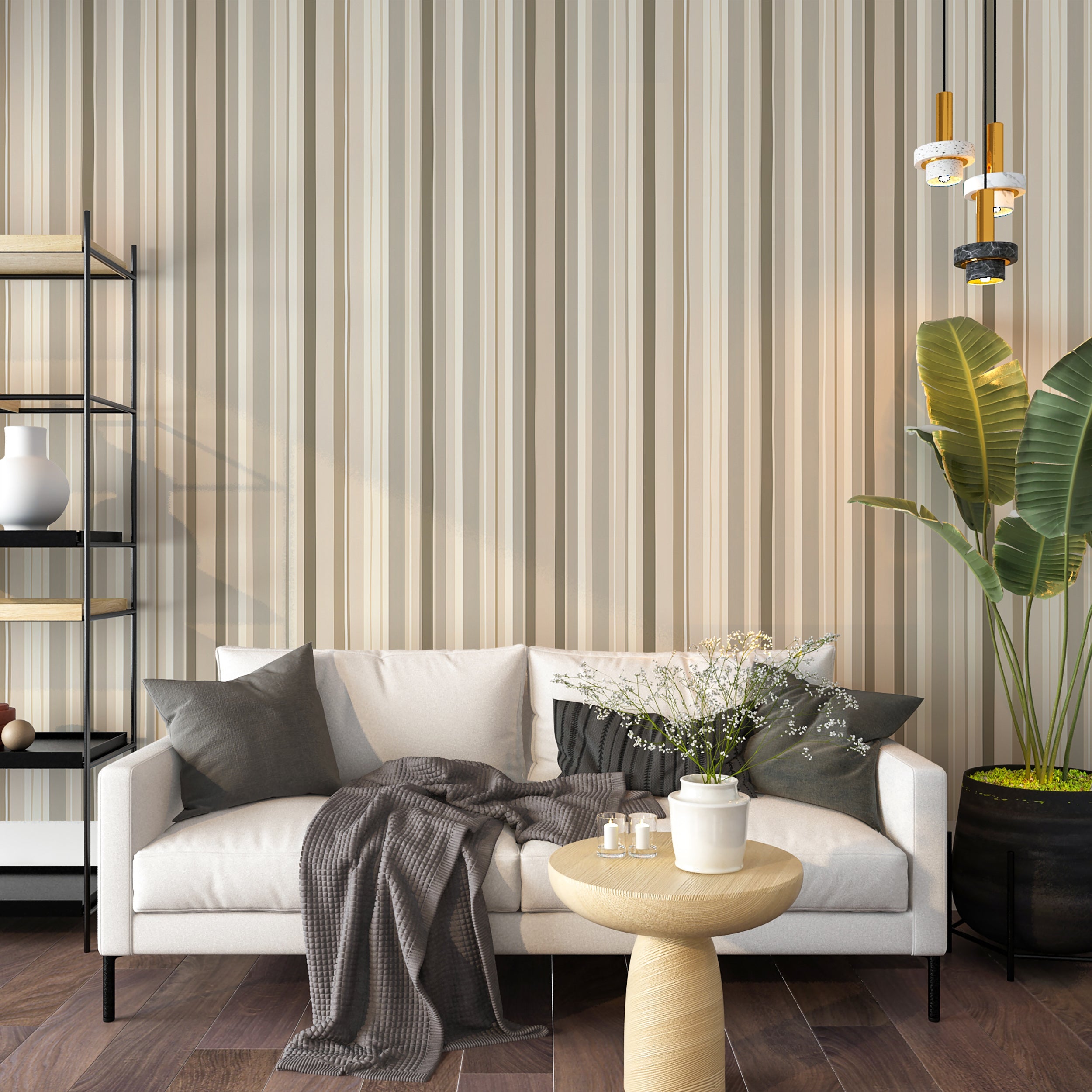 Elegant Vertical Stripe Peel and Stick Decal