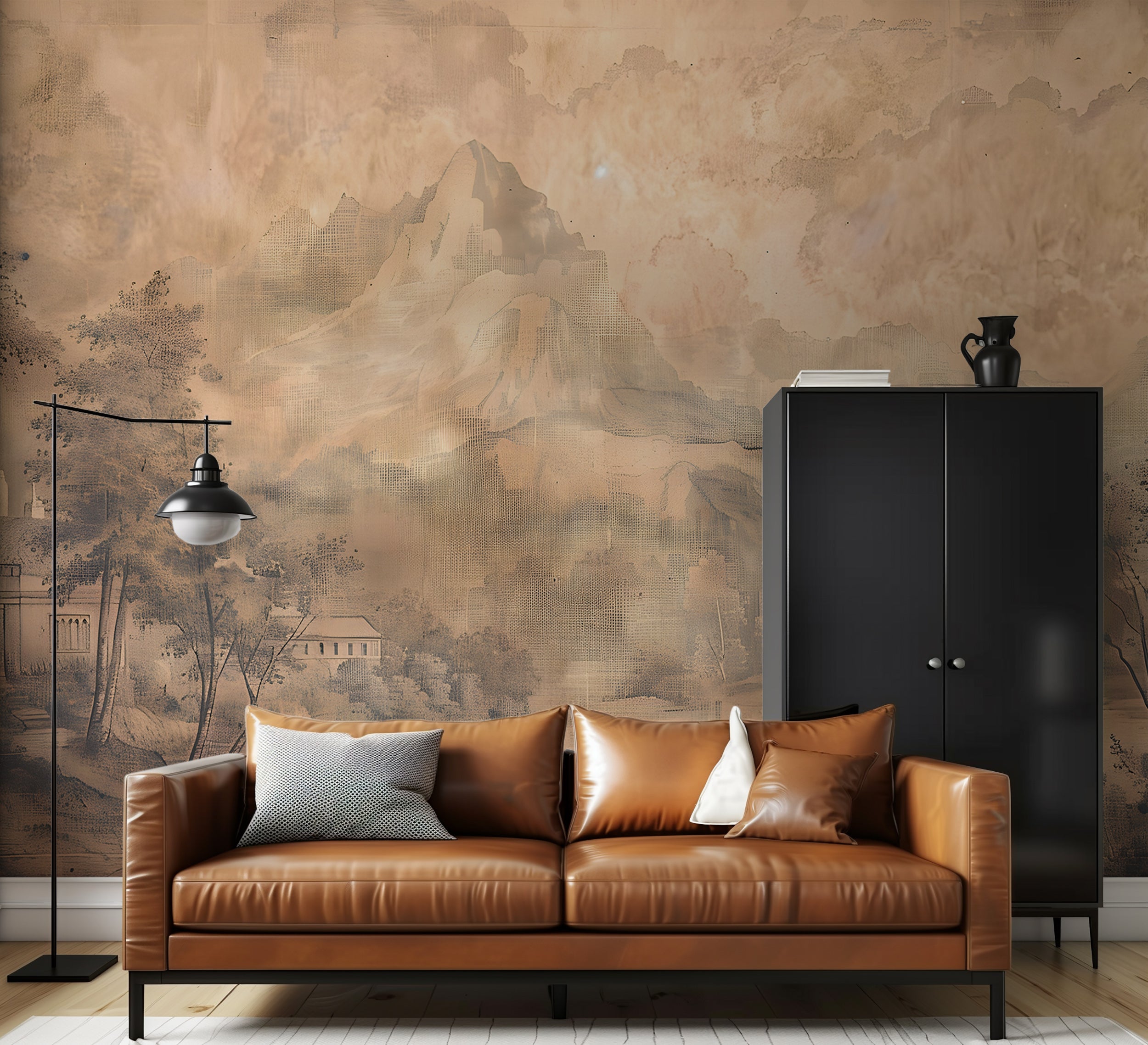 Vintage sepia nature wallpaper