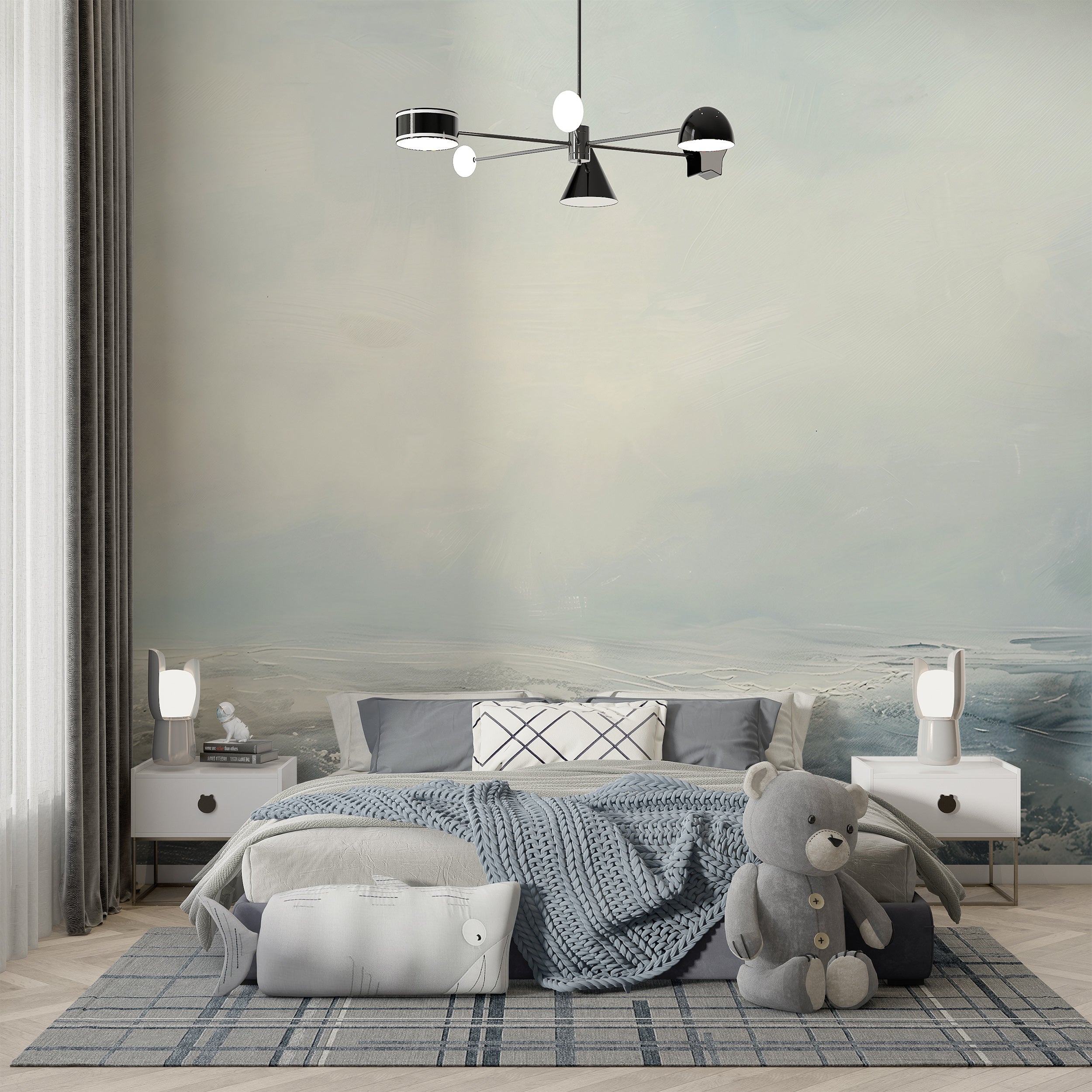 Abstract sea oil painting wallpaper Tumbling waves ocean wall mural