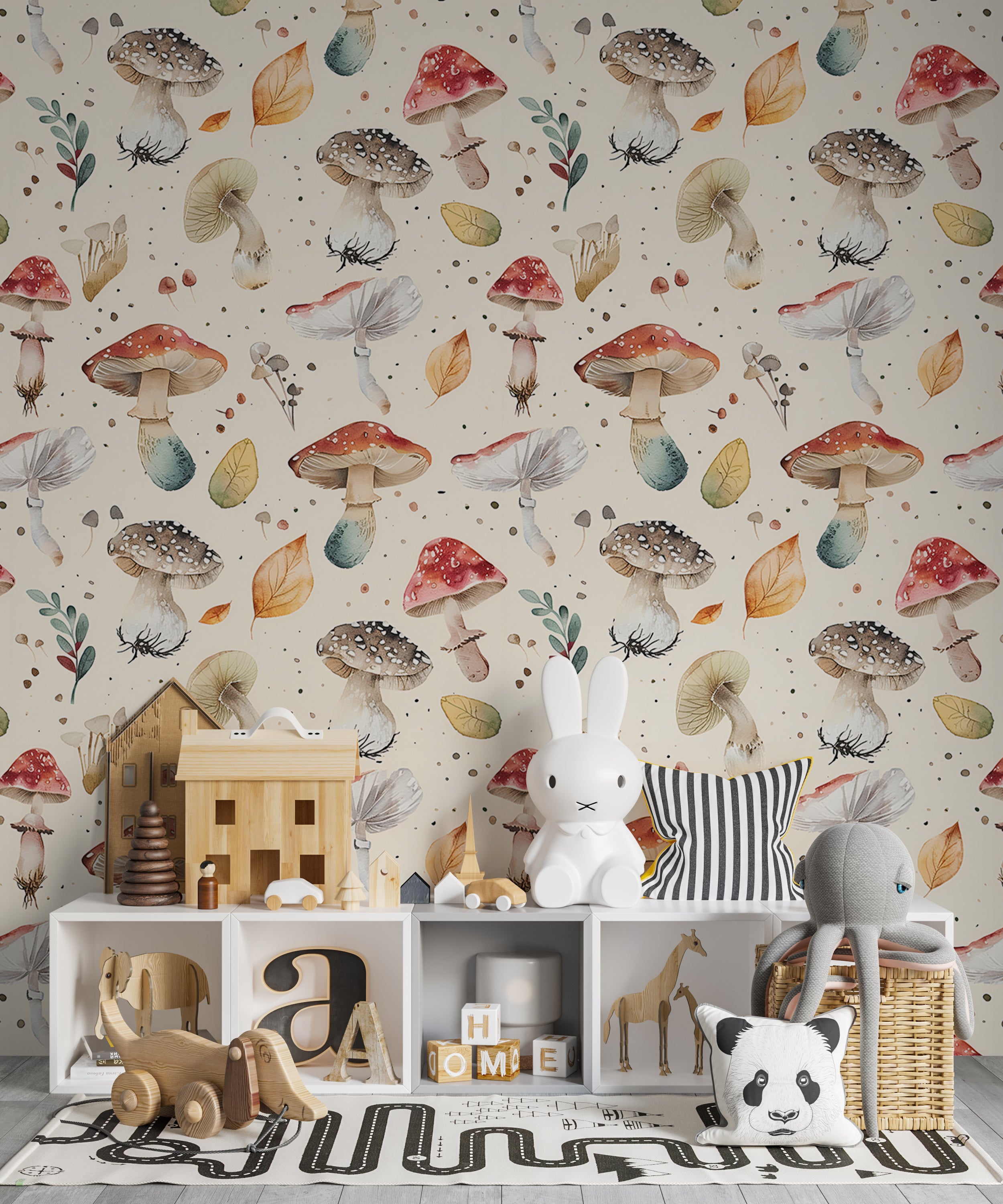 Cozy autumn-themed nursery wall art