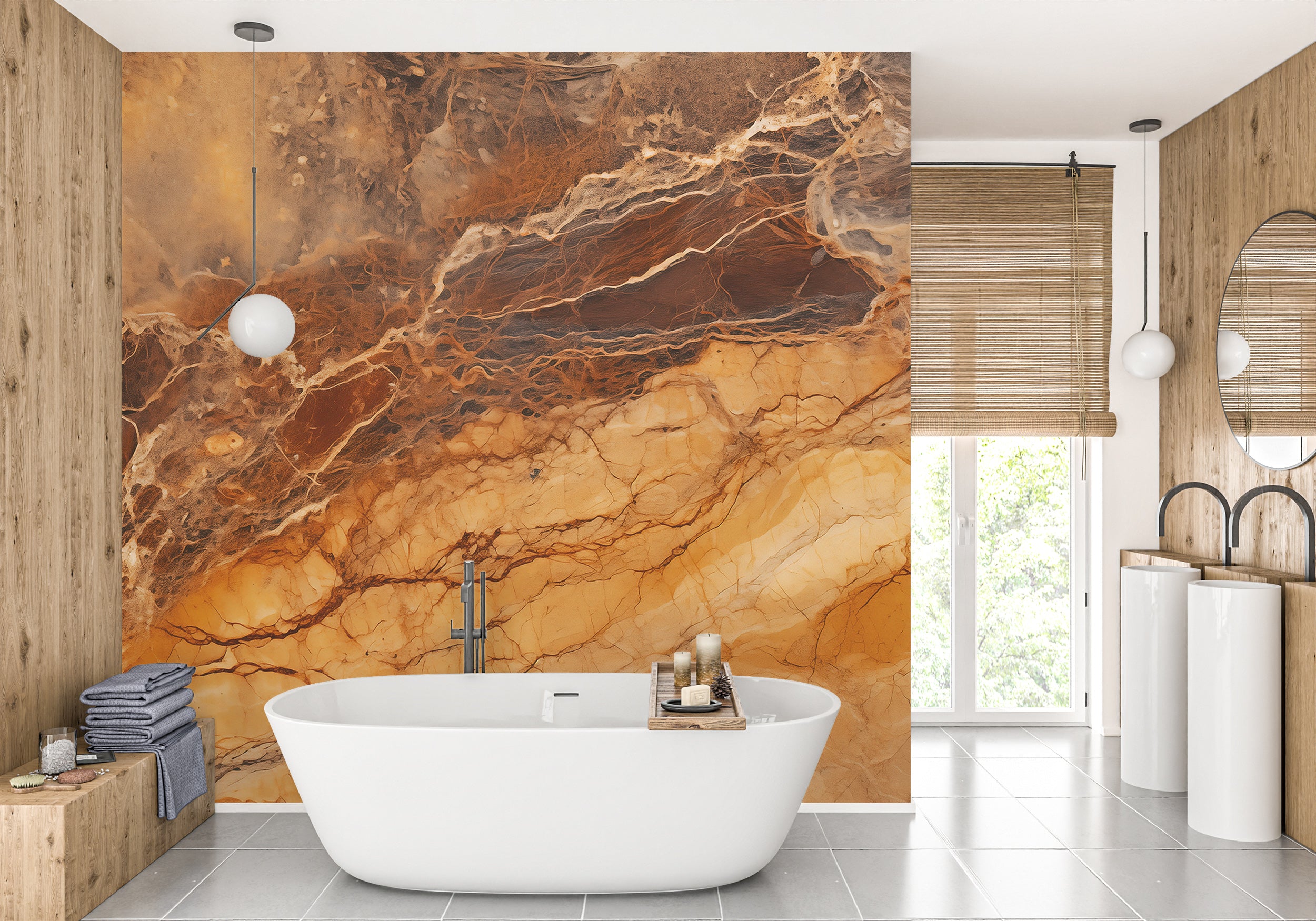 Rich Color Marble Texture Self-Adhesive Wallpaper