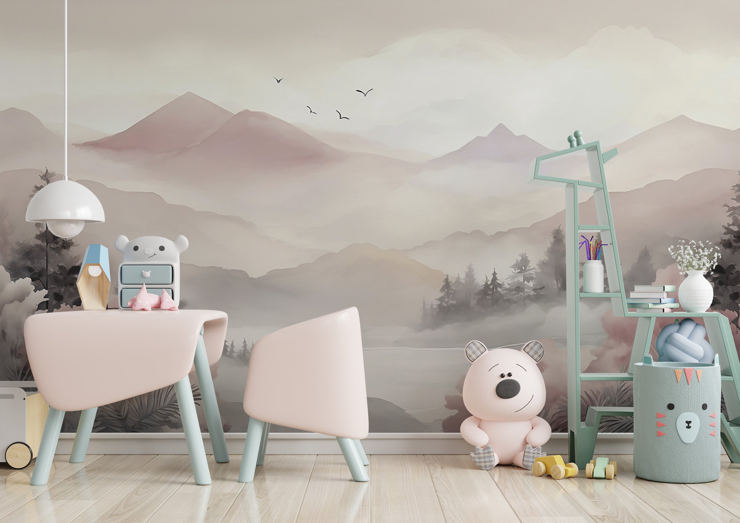 Peel and Stick Nursery Landscape Decor