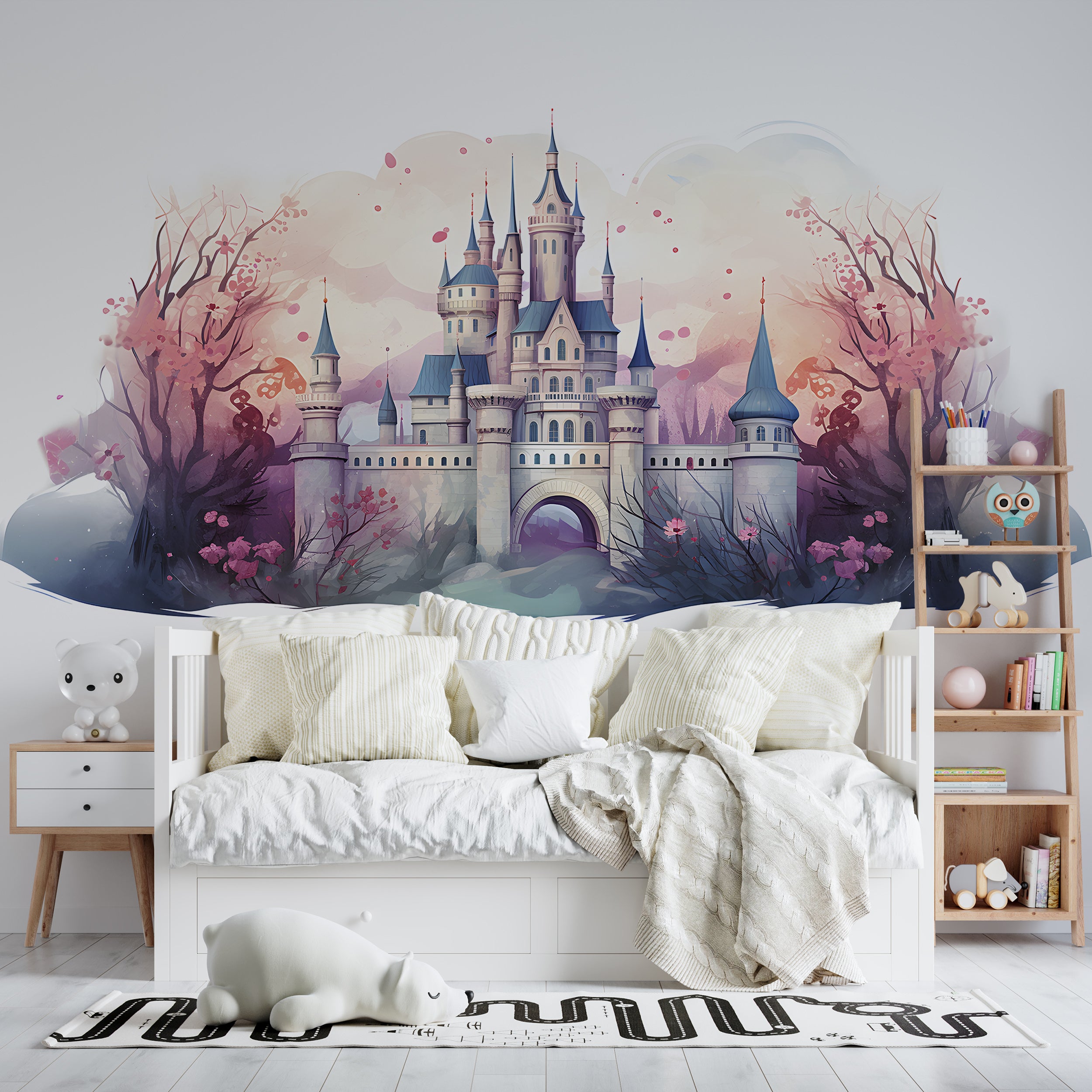 Watercolor Baby Castle Home Decor
