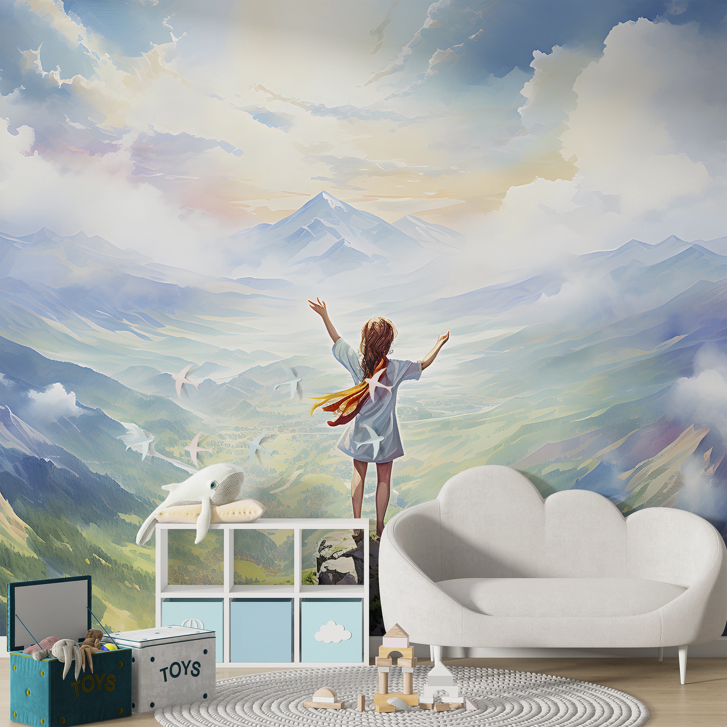 Mountain View Self-Adhesive Wallpaper