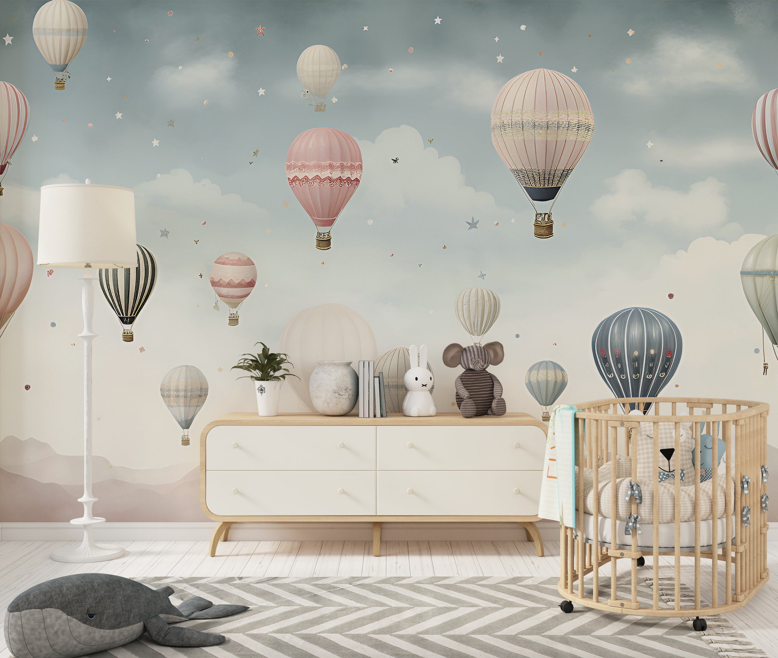 Kids Peel and Stick Balloon Mural