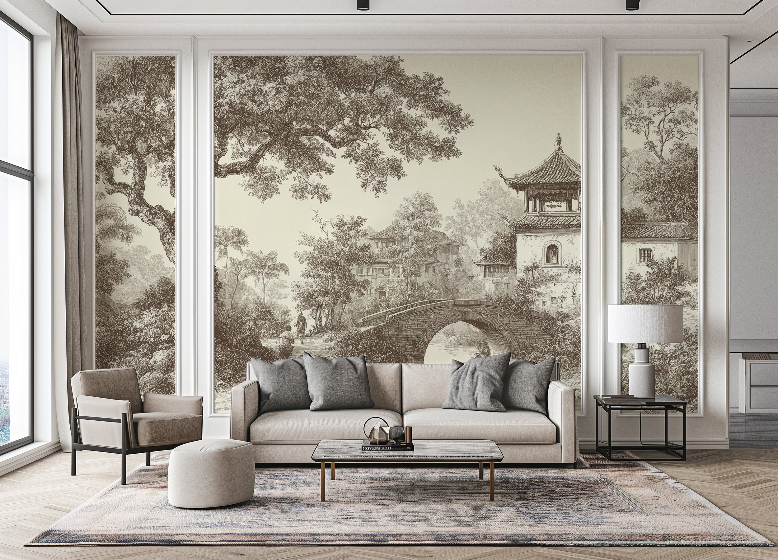 sepia tones mural with trees
cultural heritage japanese wallpaper
