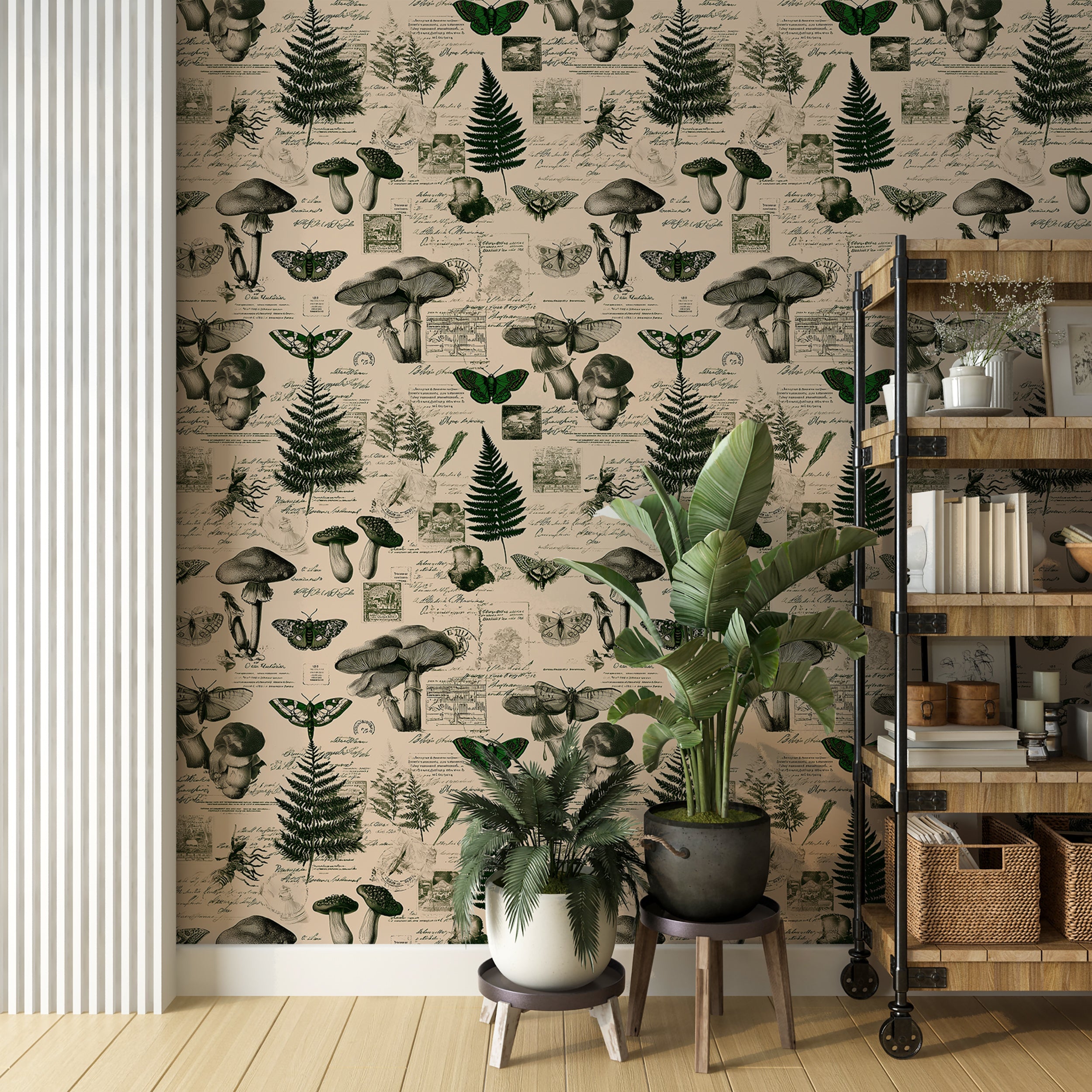 Retro Scientific Sketches Wallpaper
Victorian Nature Illustration Wallpaper