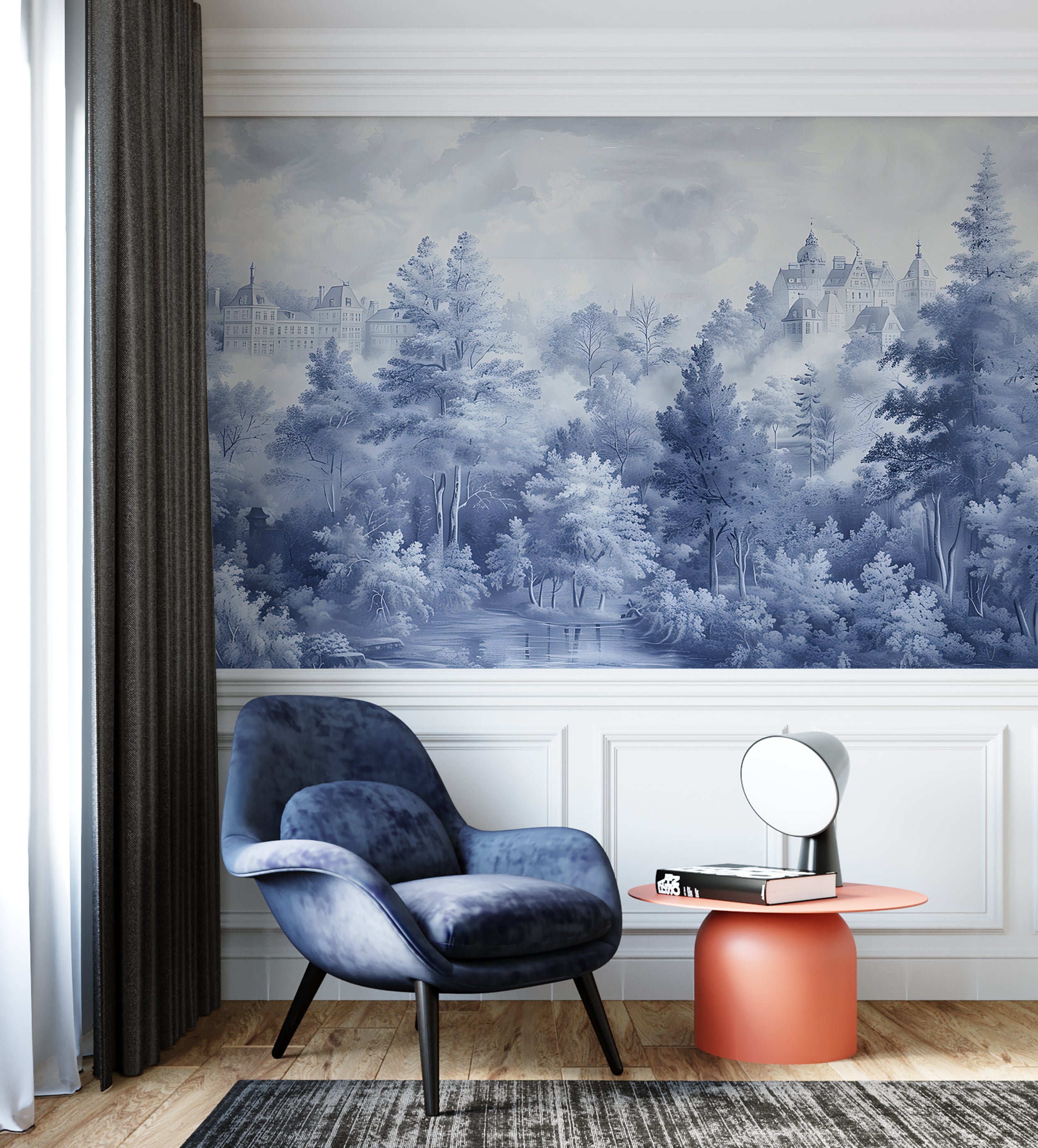 Charming Toile de Jouy Wallpaper